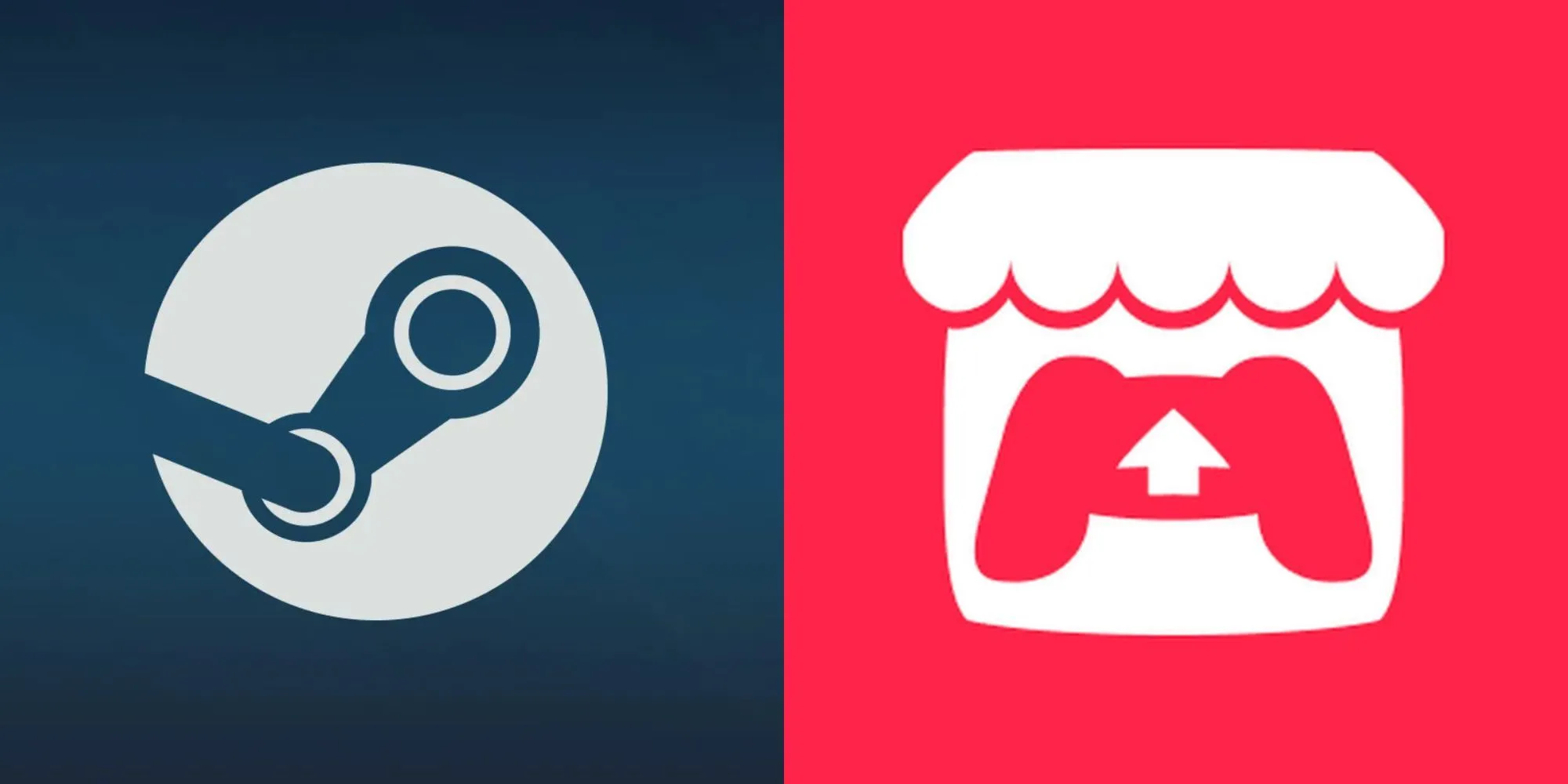 Biểu tượng Steam và Itch.io, hai nền tảng chịu áp lực kiểm duyệt nội dung.