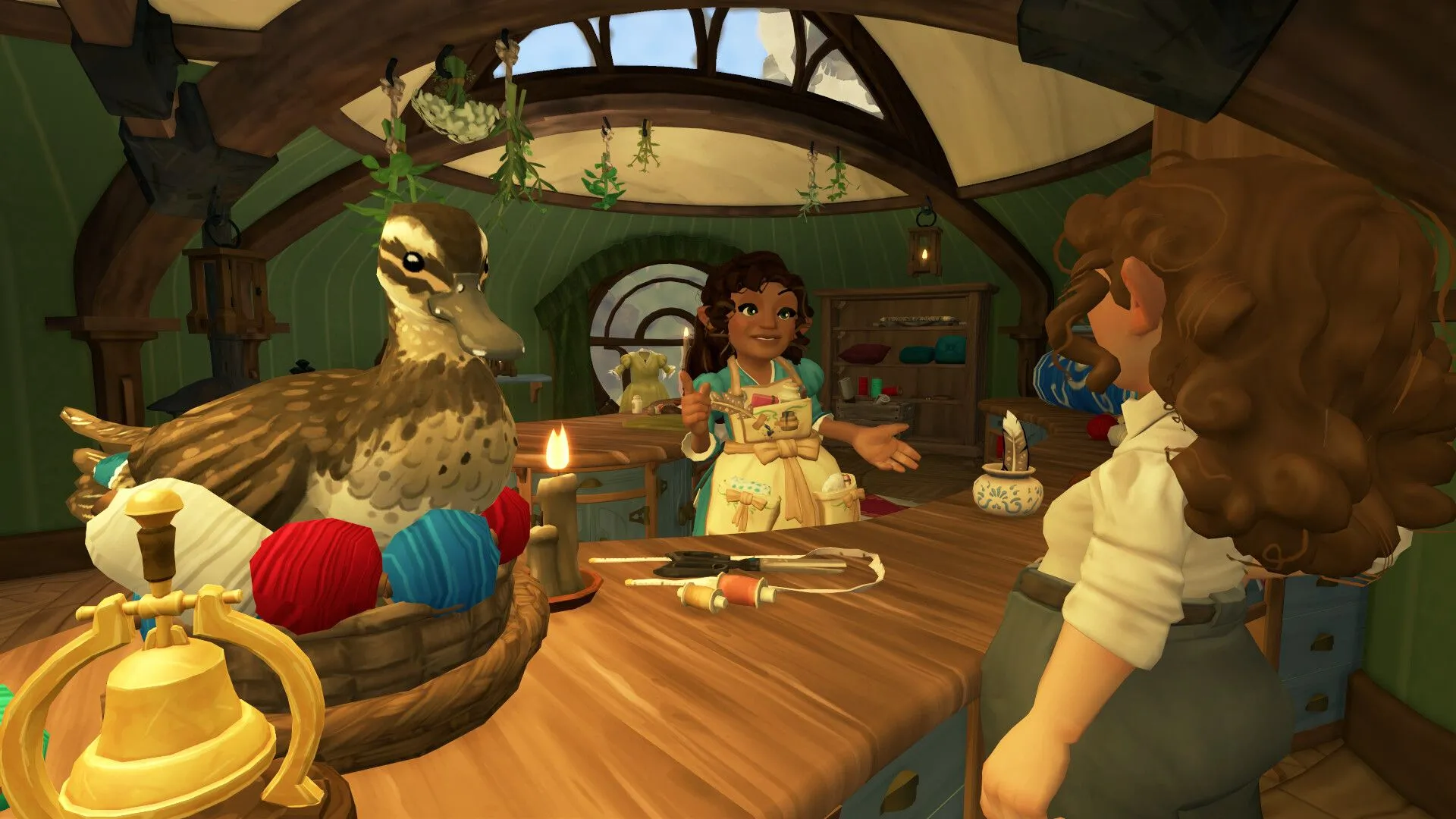 Cảnh một Hobbit đang thư thái câu cá bên dòng sông, cho thấy hoạt động câu cá là trọng tâm của Tales of the Shire.