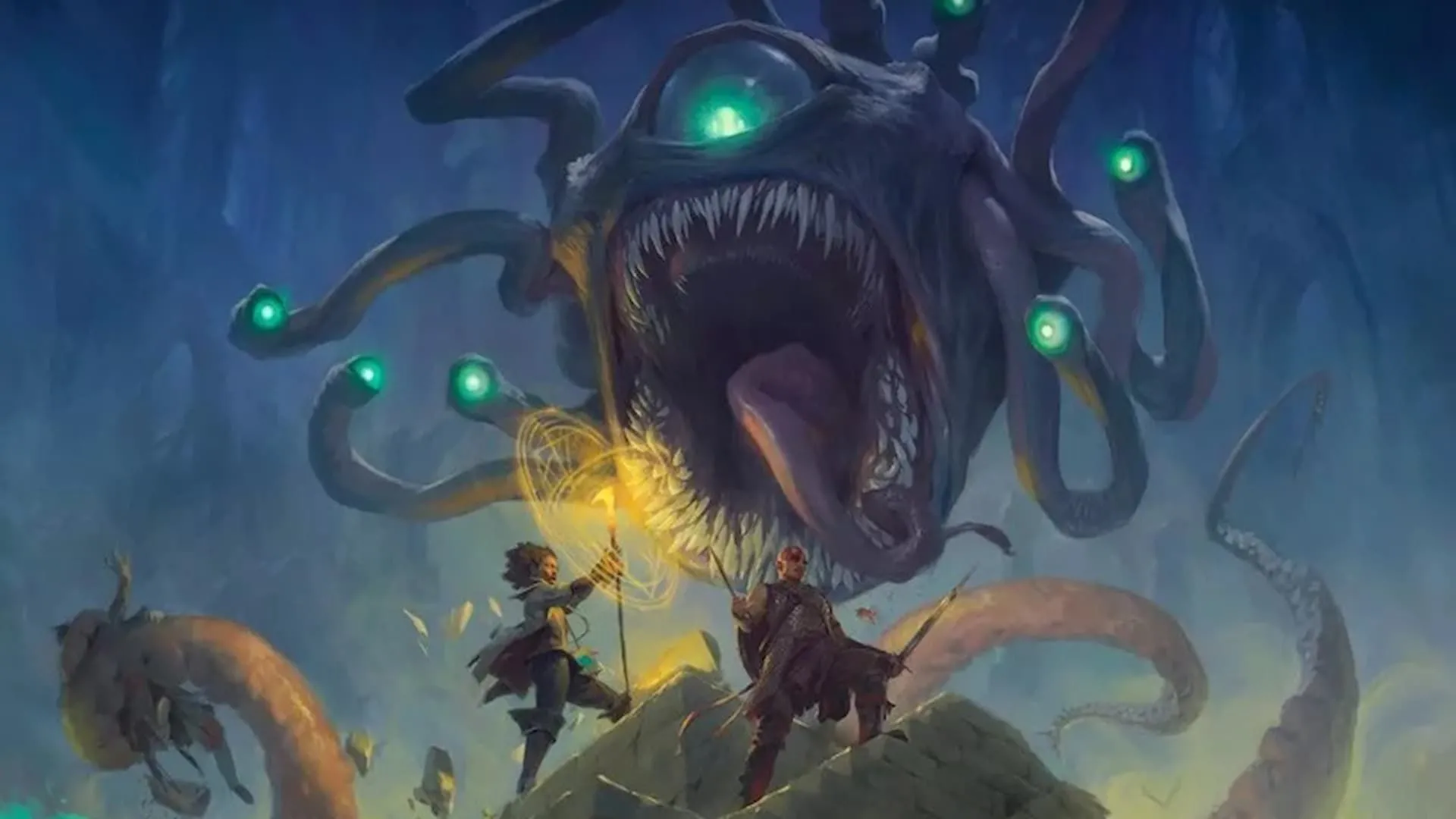 Hình ảnh bìa cuốn Sổ Tay Quái Vật Dungeons & Dragons, minh họa sinh vật kinh điển trong game nhập vai D&D.