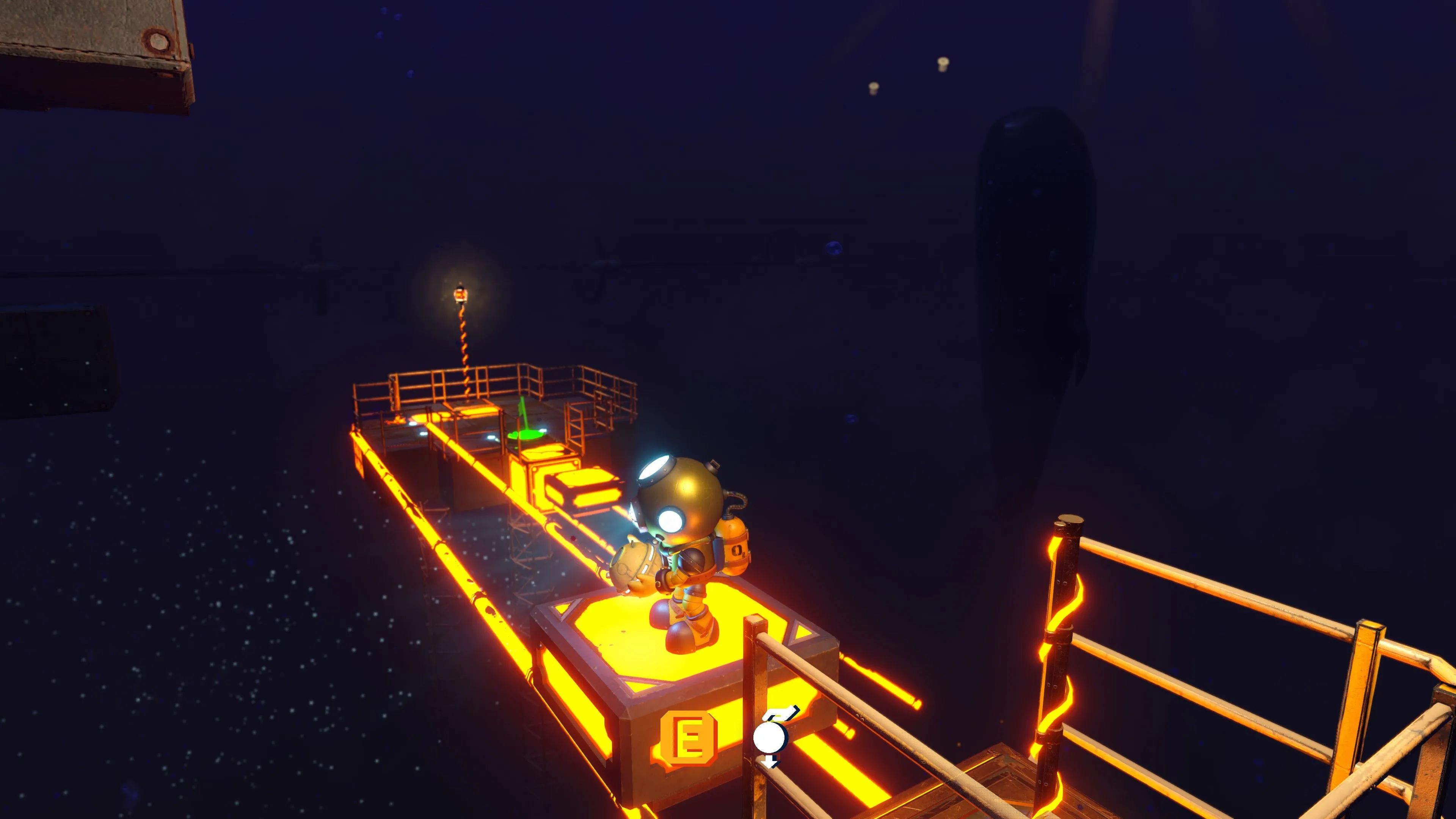 Hình ảnh cá voi ở tư thế T-Pose kỳ lạ trong đồ họa game Power Sink