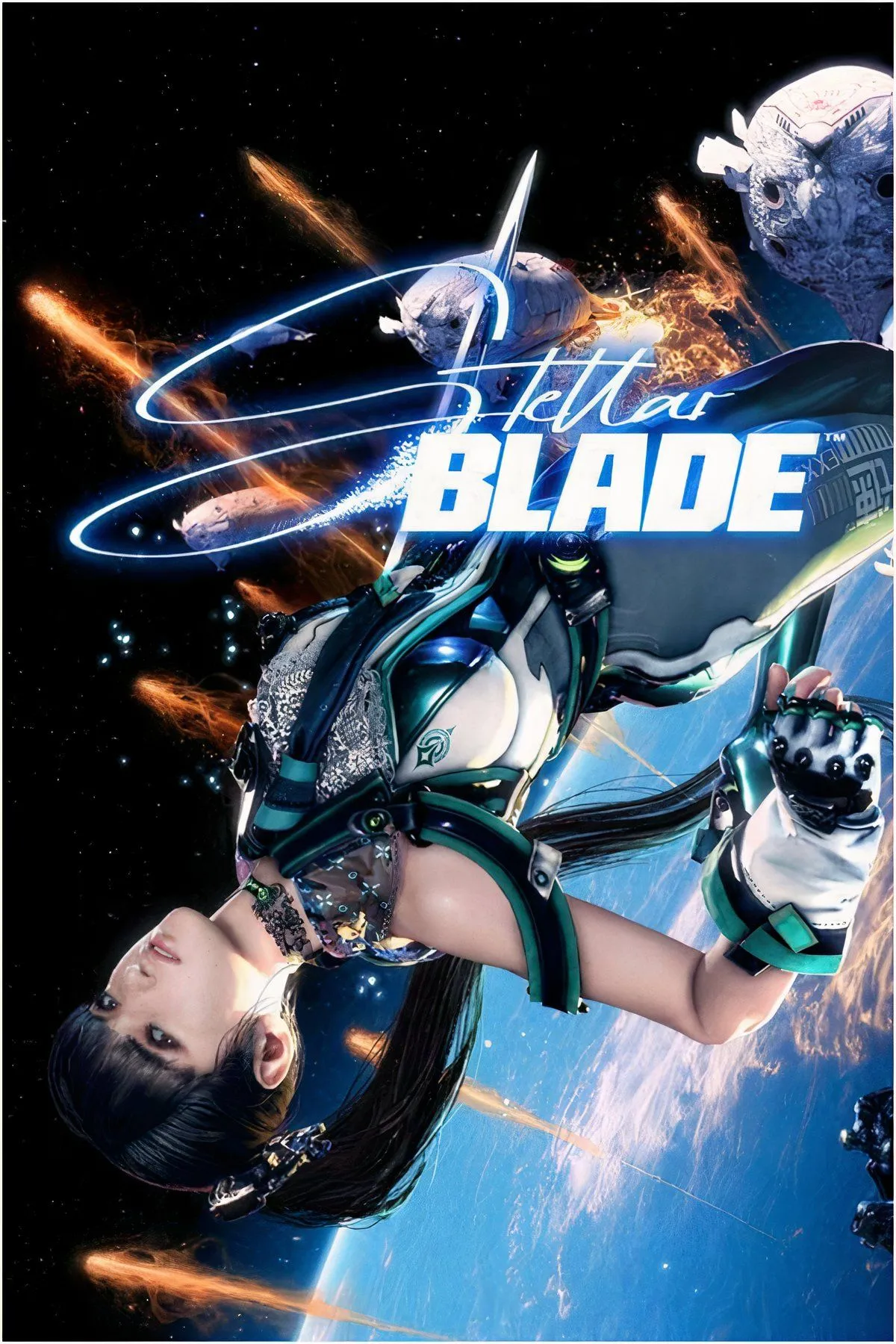 Hình ảnh tổng hợp các khoảnh khắc ấn tượng trong game Stellar Blade, bao gồm cảnh chiến đấu và nhân vật Eve trong nhiều tình huống.