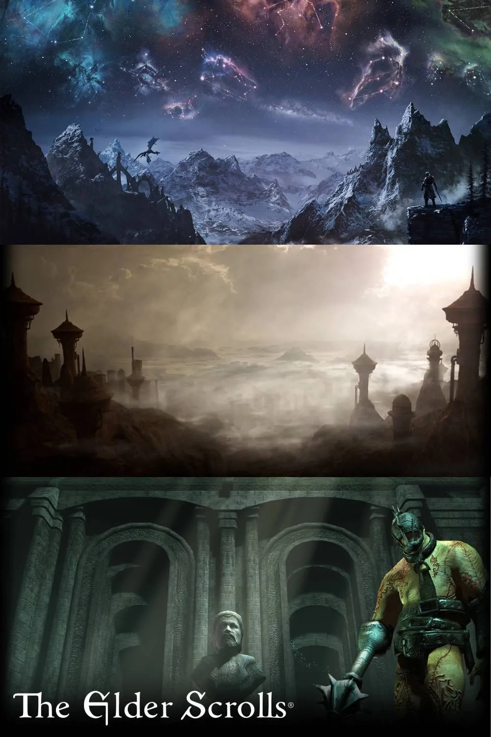Logo chính thức của series game nhập vai The Elder Scrolls từ Bethesda