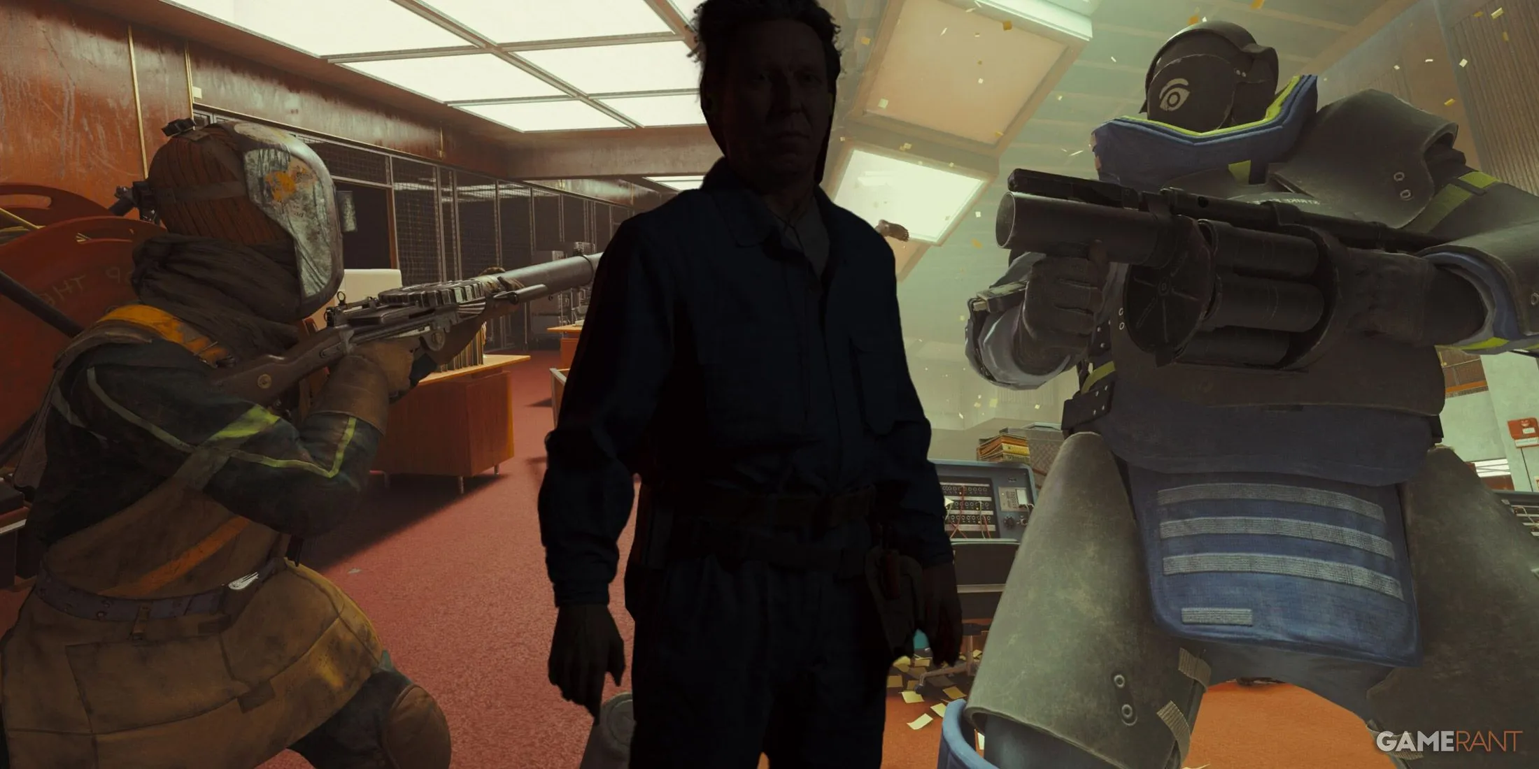 Minh họa kết nối vũ trụ Remedy, tập trung vào sự giao thoa giữa Control và Alan Wake, có thể bao gồm yếu tố từ FBC Firebreak
