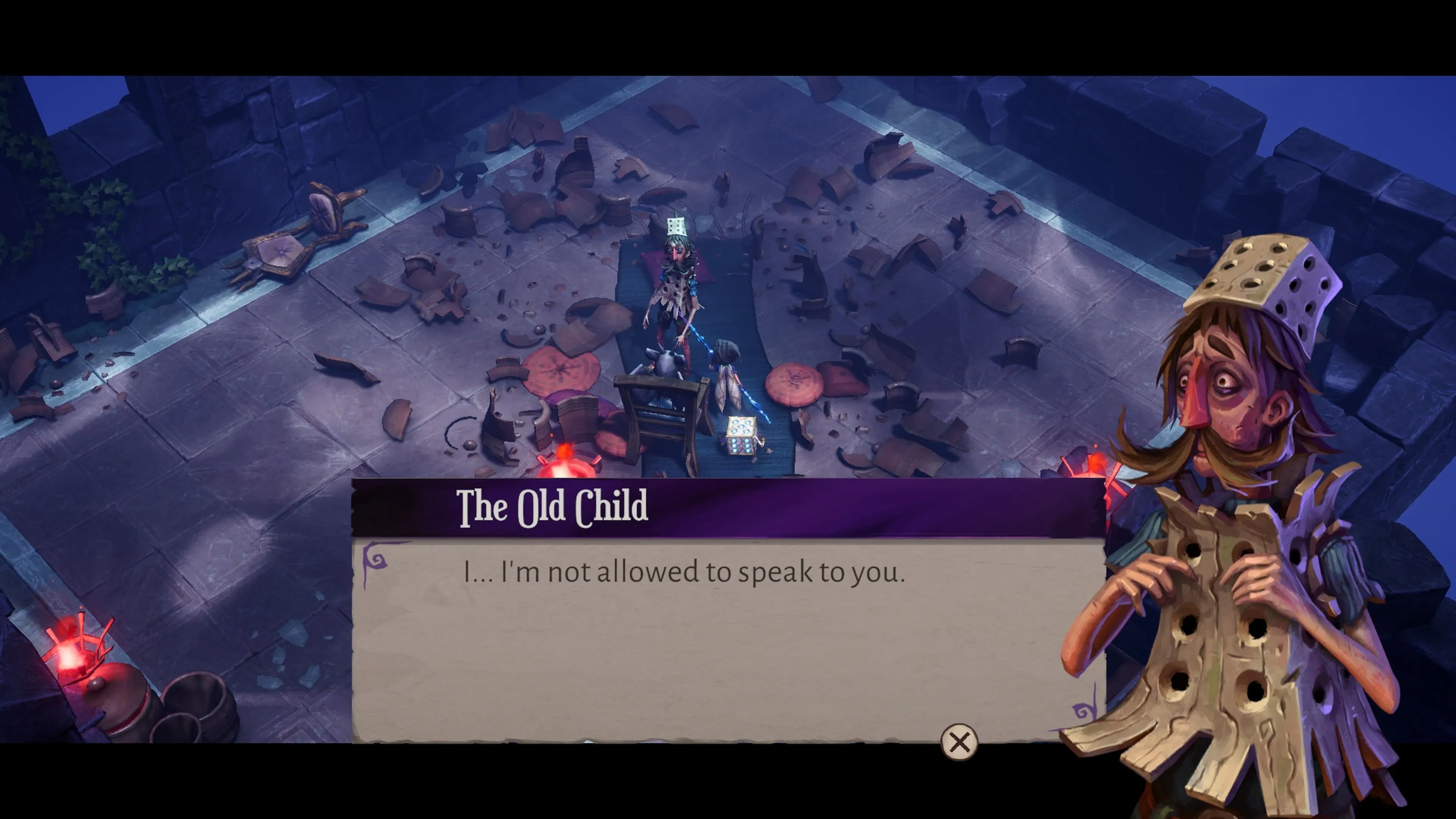 Một nhân vật NPC duyên dáng và kỳ lạ trong thế giới game Lost In Random.