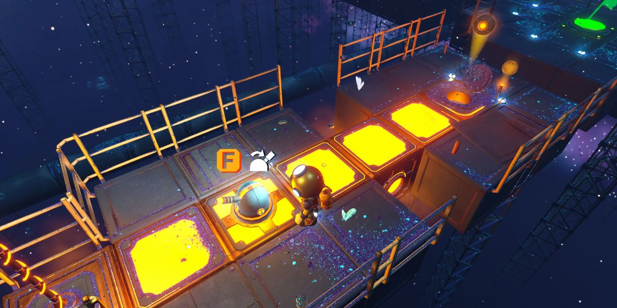 Người chơi kích hoạt công tắc giải đố trong game Power Sink
