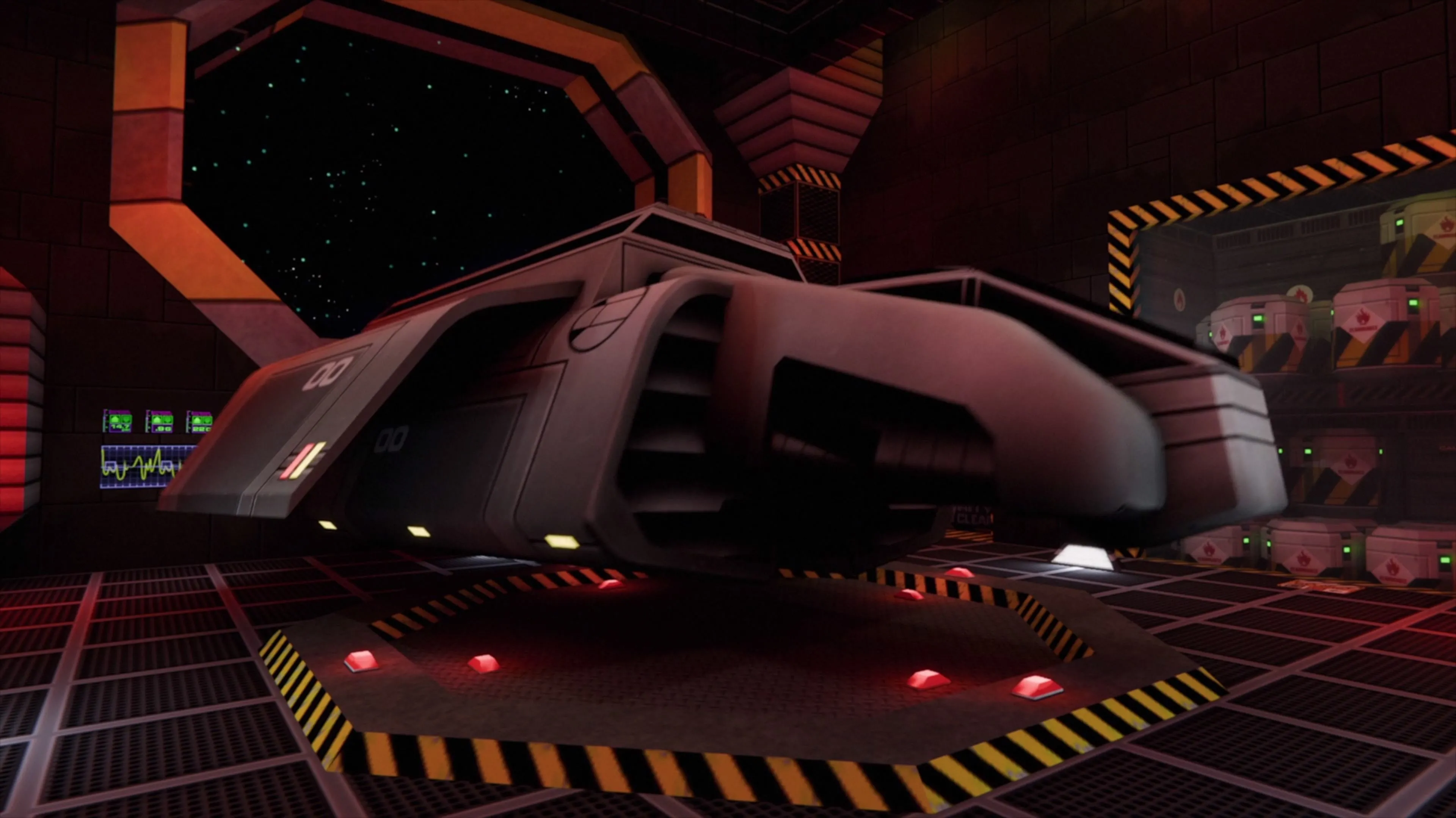 Nội thất u ám trên con tàu Von Braun trong System Shock 2