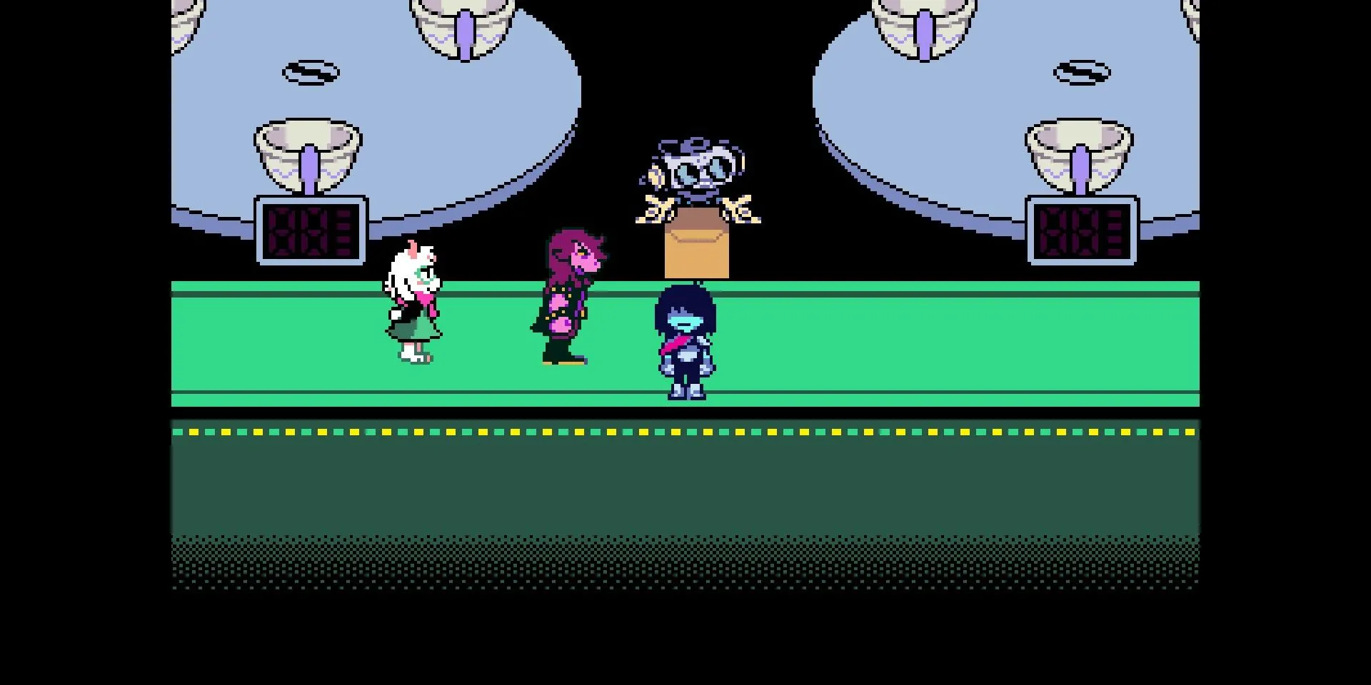Phòng Teacup trong Deltarune, minh họa tựa game dẫn đầu doanh số Switch 2 eShop.