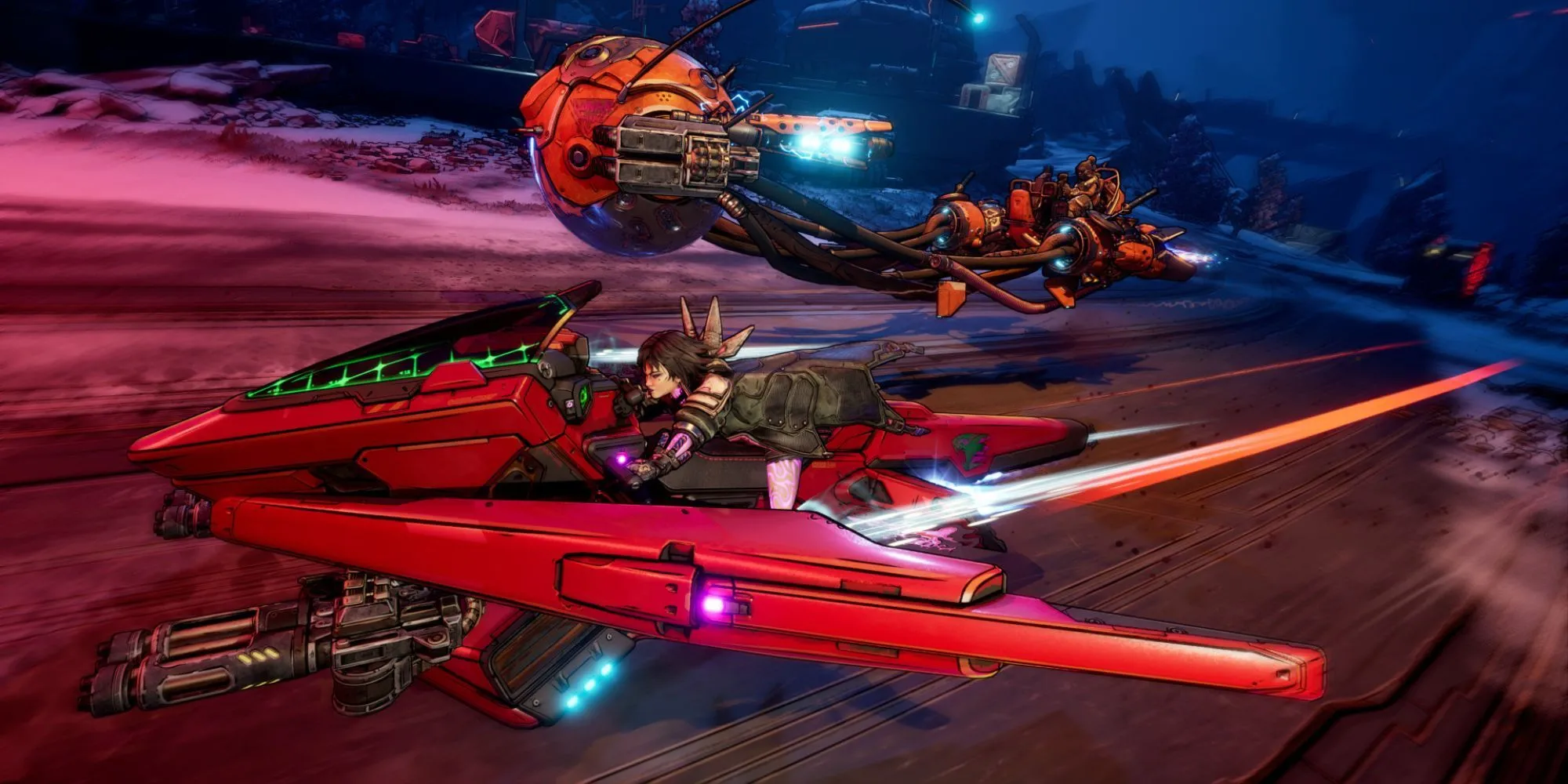 Phương tiện di chuyển và chiến đấu trong Borderlands 4, thể hiện thế giới mở rộng lớn
