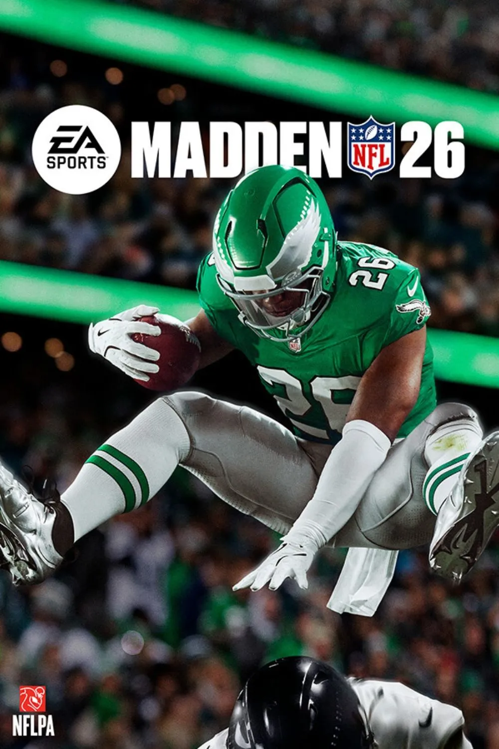 Ảnh bìa chính thức của tựa game bóng bầu dục Madden NFL 26 do EA Sports phát triển.