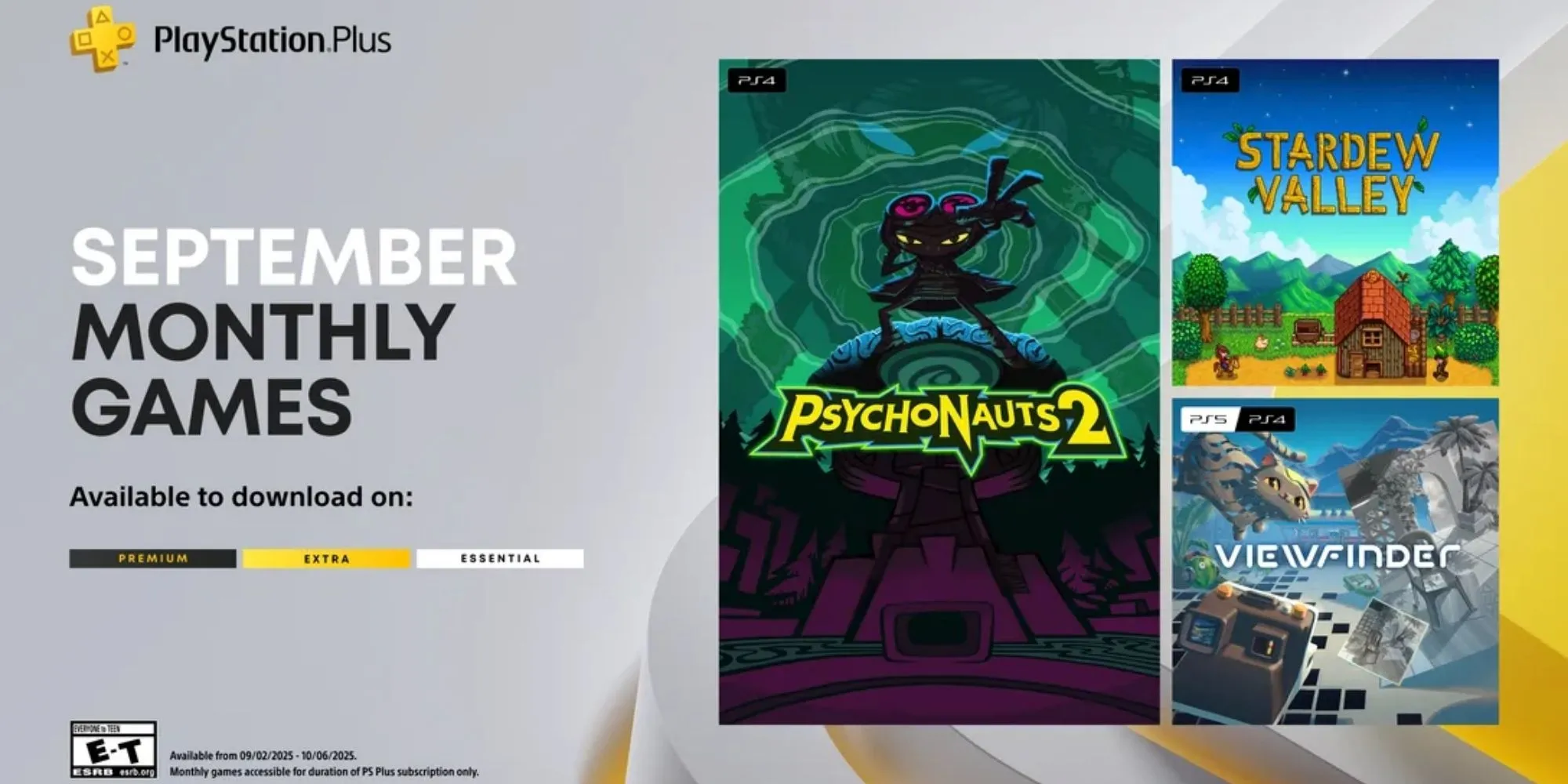 Bộ ba game PlayStation Plus tháng 9: Psychonauts 2, Stardew Valley và Viewfinder