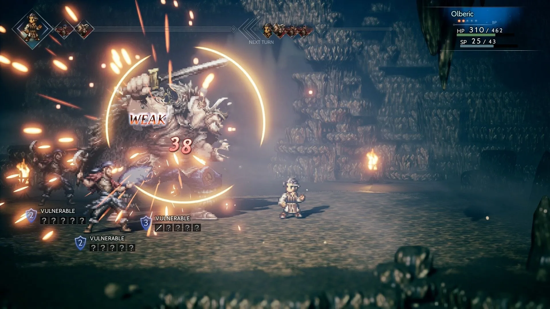 Bốn nhân vật trong Octopath Traveler đứng trước cảnh quan 2D pixel art đẹp mắt, thể hiện phong cách HD-2D độc đáo.
