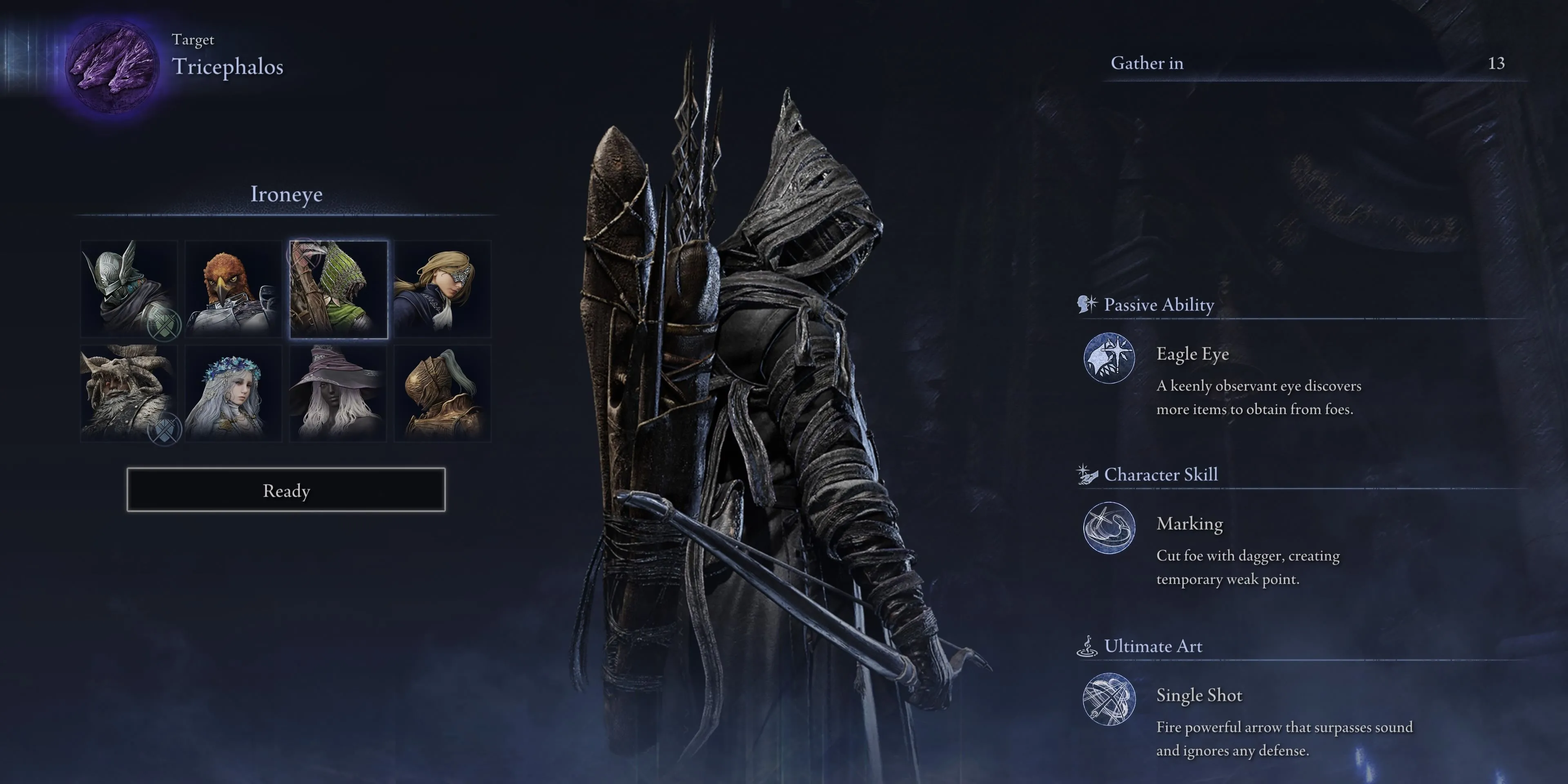 Các nhân vật Nightfarer được đề xuất cho trận chiến Everdark Sovereign Tricephalos
