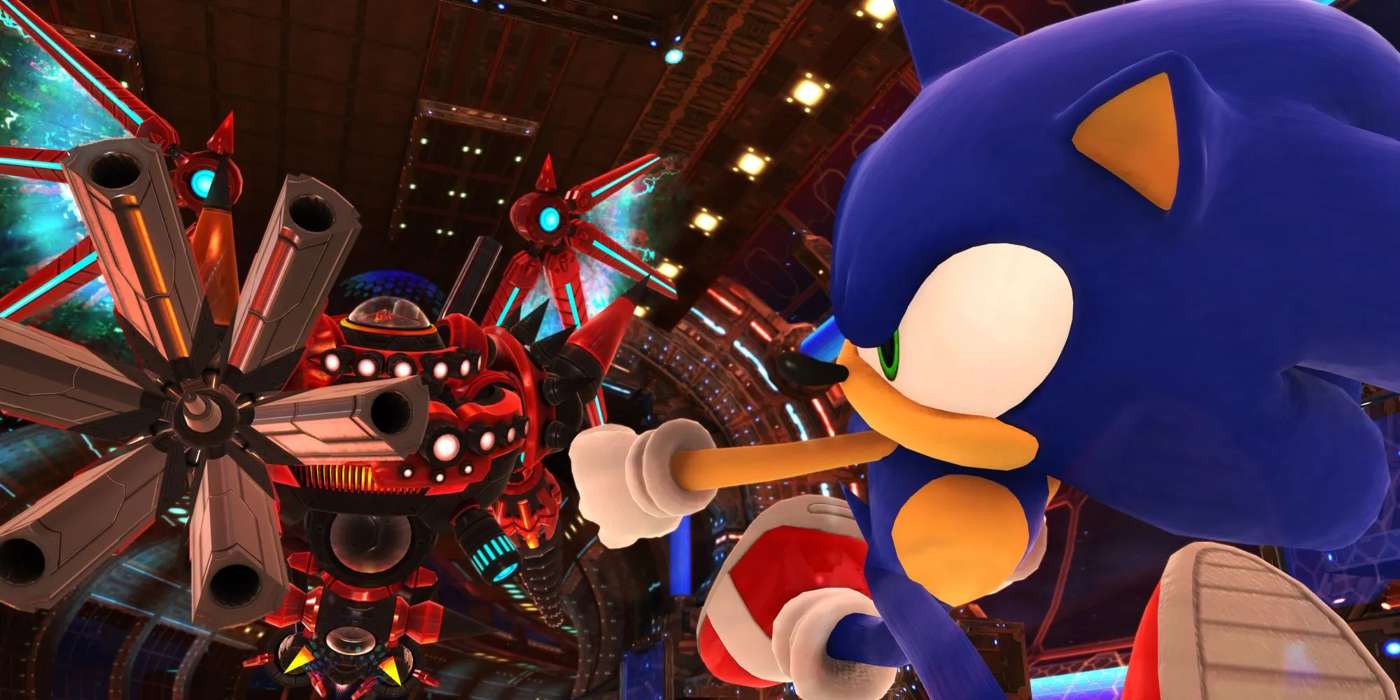 Cảnh trong Sonic X Shadow Generations, đại diện cho những nỗ lực tái định vị thương hiệu Sonic với chất lượng không đồng đều.