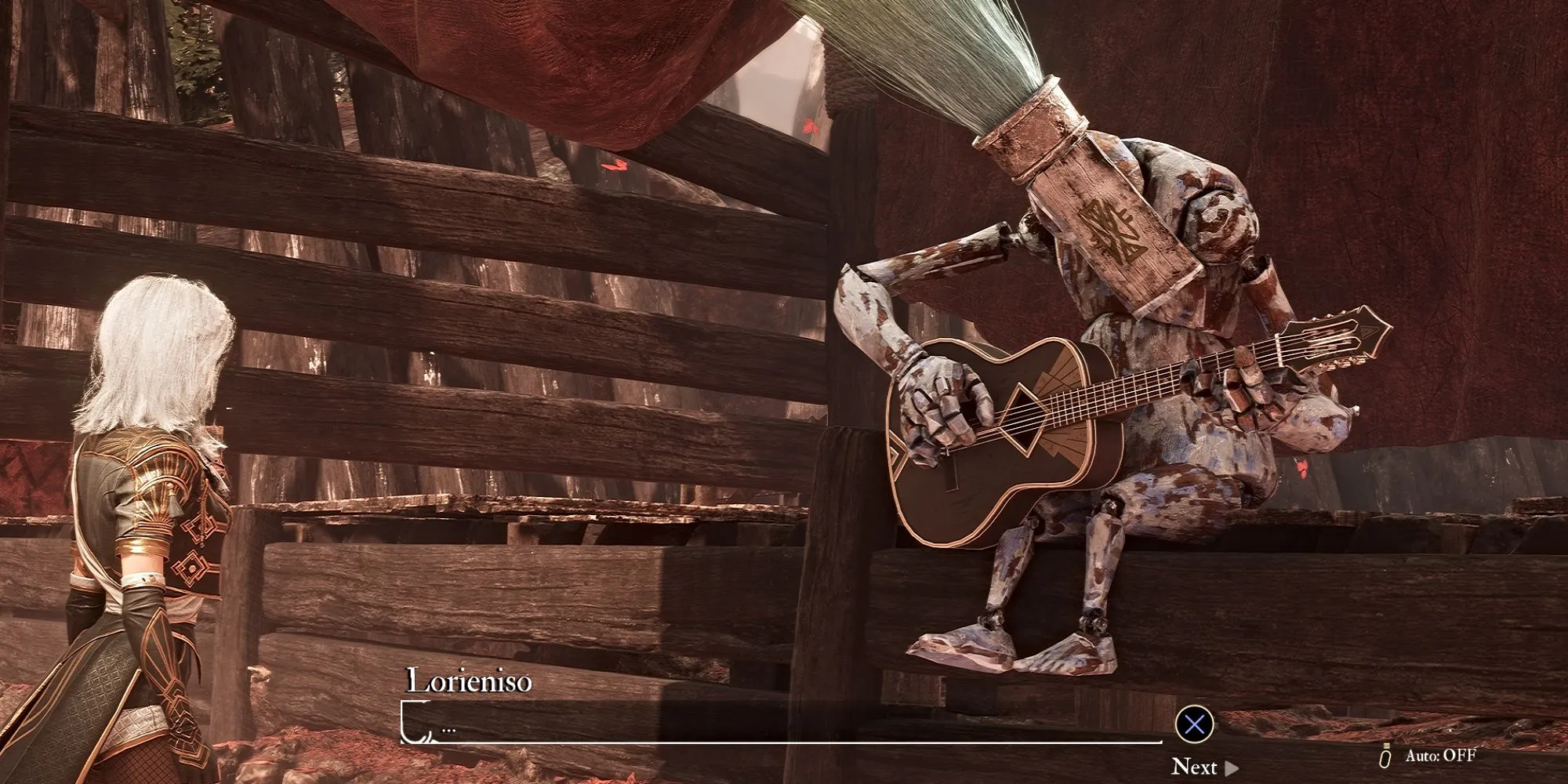 Gestral Lorieniso chơi guitar tại làng Gestral, một easter egg trong Clair Obscur Expedition 33