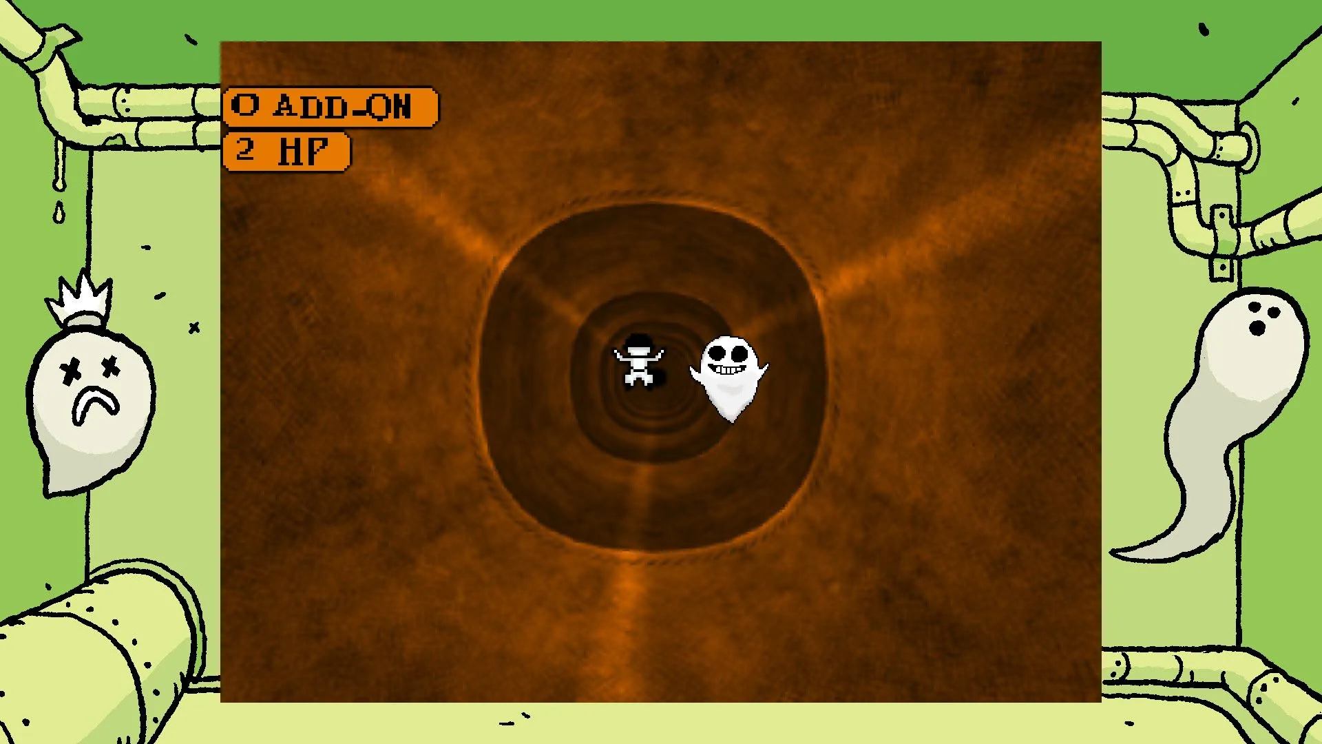 Giao diện mini-game truyện tranh trong Chapter 2 của OFF, giới thiệu nhân vật Boxer