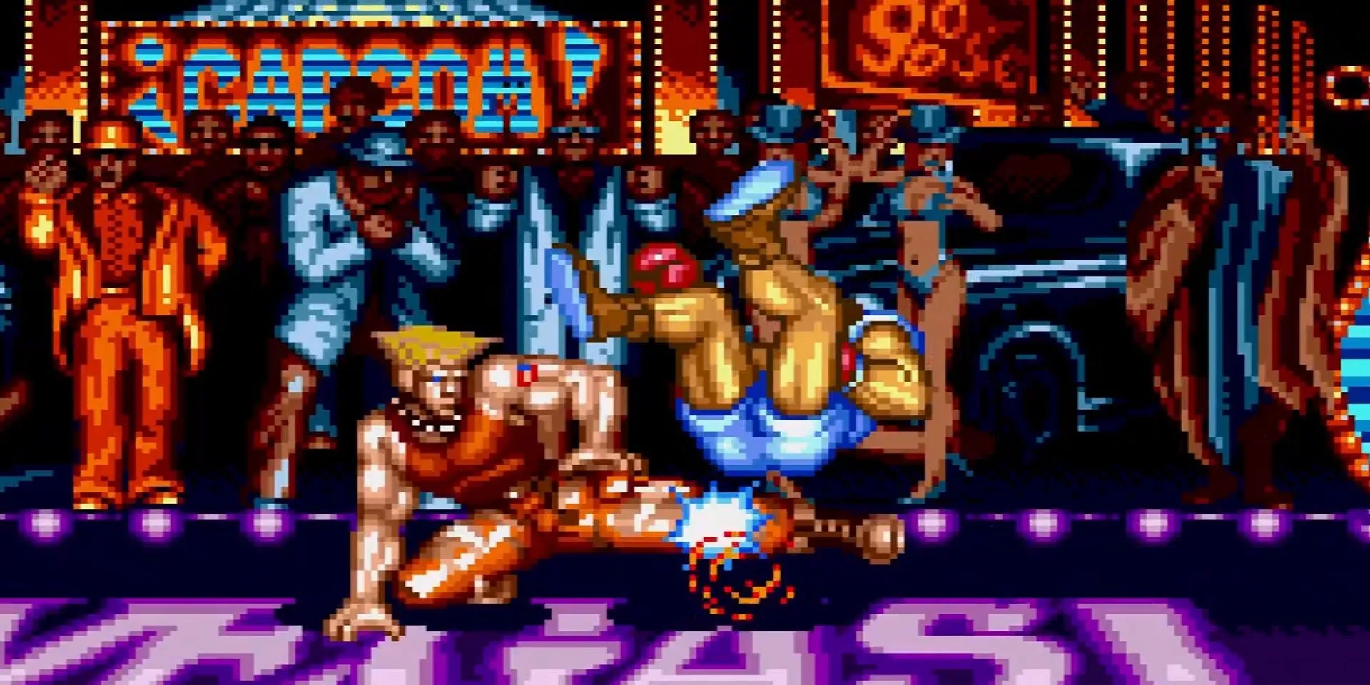 Guile đấu với Balrog trong Street Fighter II phiên bản đặc biệt