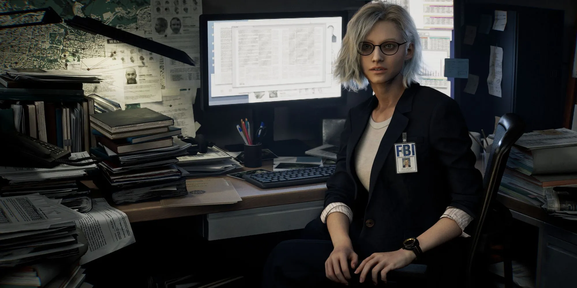 Hình ảnh cận cảnh nhân vật chính Ethan Winters trong Resident Evil 7, thể hiện góc nhìn thứ nhất căng thẳng