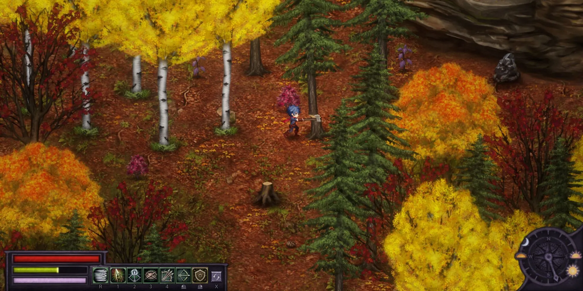 Lối chơi ARPG pixel-art dễ thương kết hợp thủ thành trong game indie Bleaklight Falls