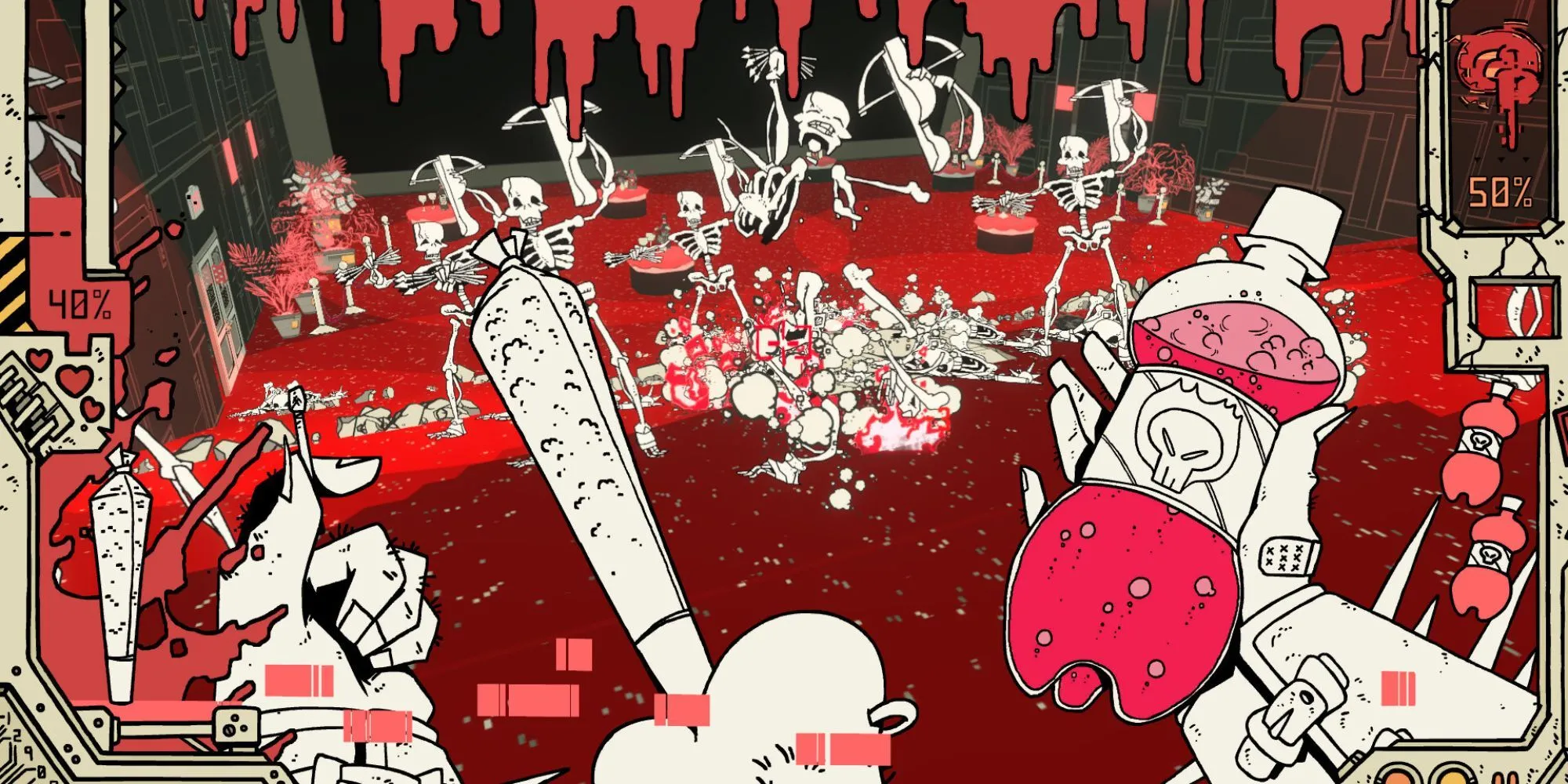 Lối chơi bắn súng góc nhìn thứ nhất kiểu Boomer Shooter trong CYBRLICH And The Death Cult of Labor