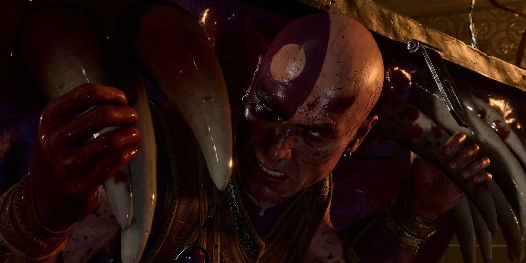 Minsc, nhân vật đồng hành bặm trợn trong Baldur's Gate 3, đang đứng cùng hamster Boo của mình