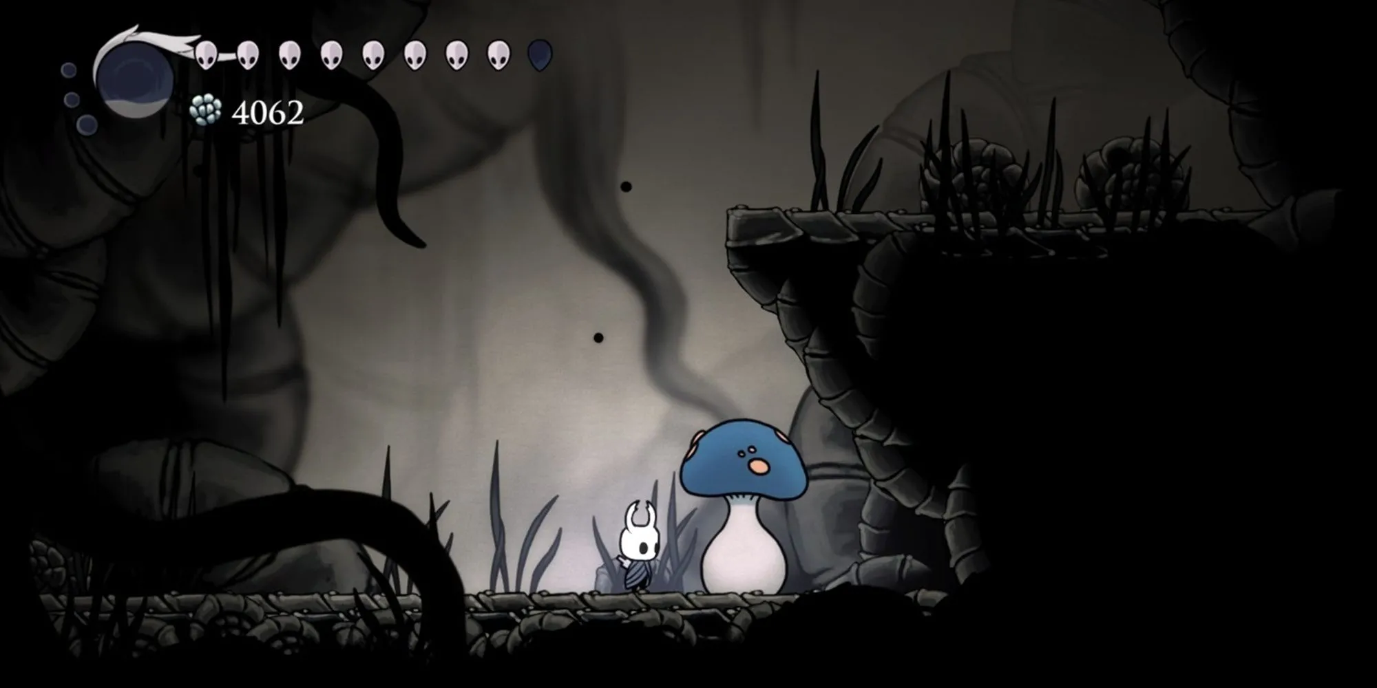 Mister Mushroom bay lên trời trong Kết Thúc Bí Mật của Hollow Knight