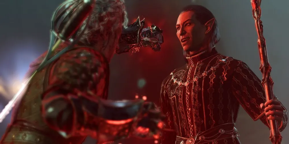 Trận chiến khốc liệt với Cazador Szarr trong cung điện của hắn trong Baldur's Gate 3, Astarion đang đối mặt với kẻ thù chính