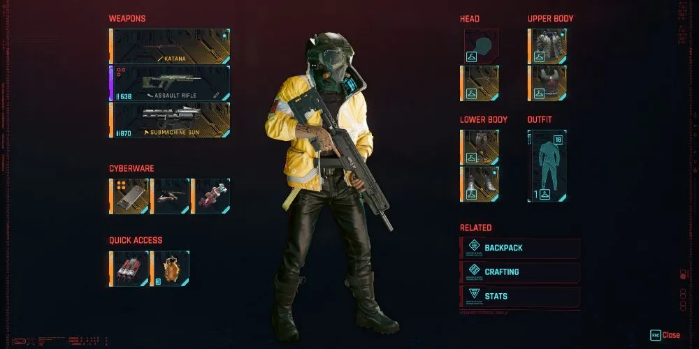 Vũ khí DA8 Umbra trong Cyberpunk 2077, thể hiện đồ họa trong game sau khi ra mắt