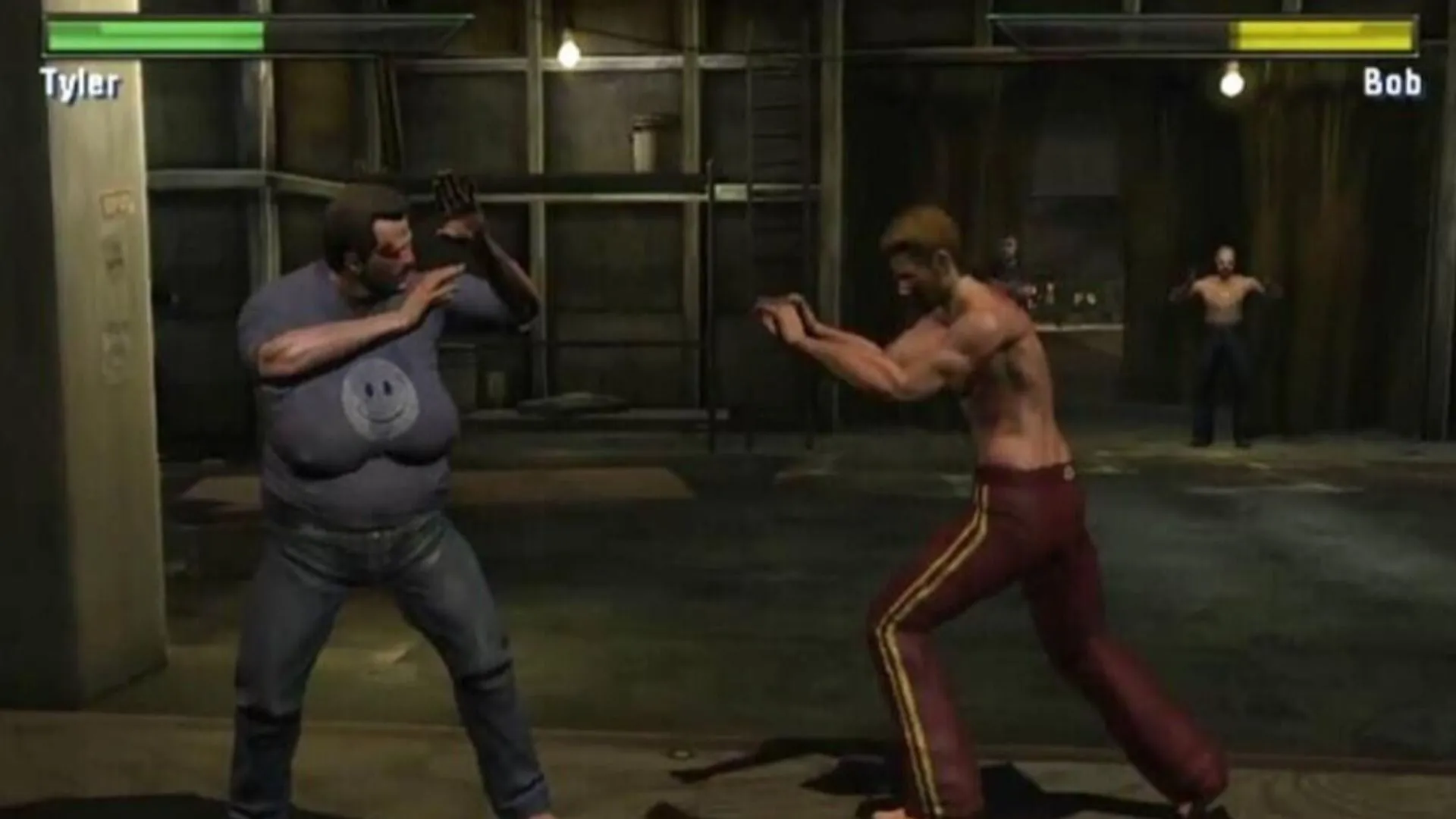 Ảnh minh hoạ gameplay Fight Club, nhân vật trong sàn đấu với đồ họa PS2