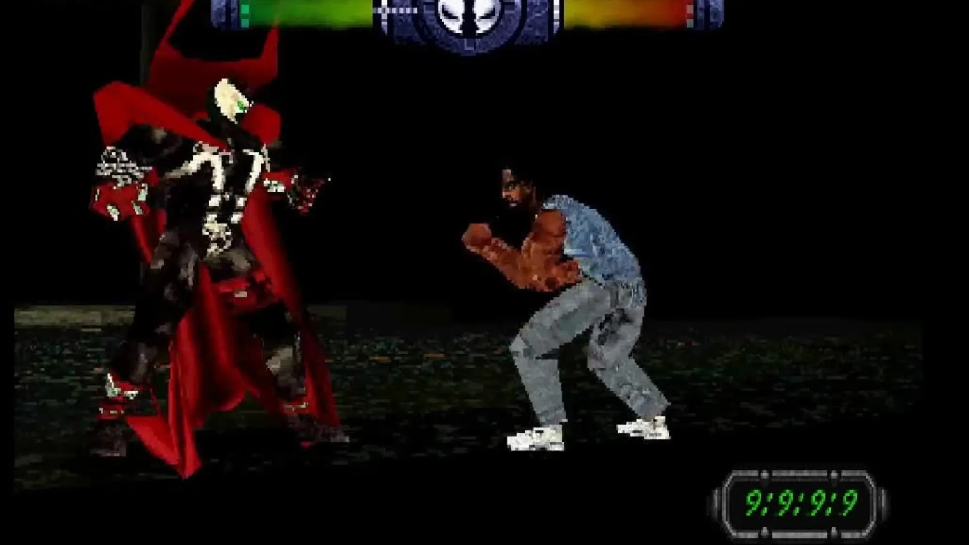 Ảnh minh họa Spawn: The Eternal với tông màu tối và nhân vật trung tâm trong môi trường thành phố u ám