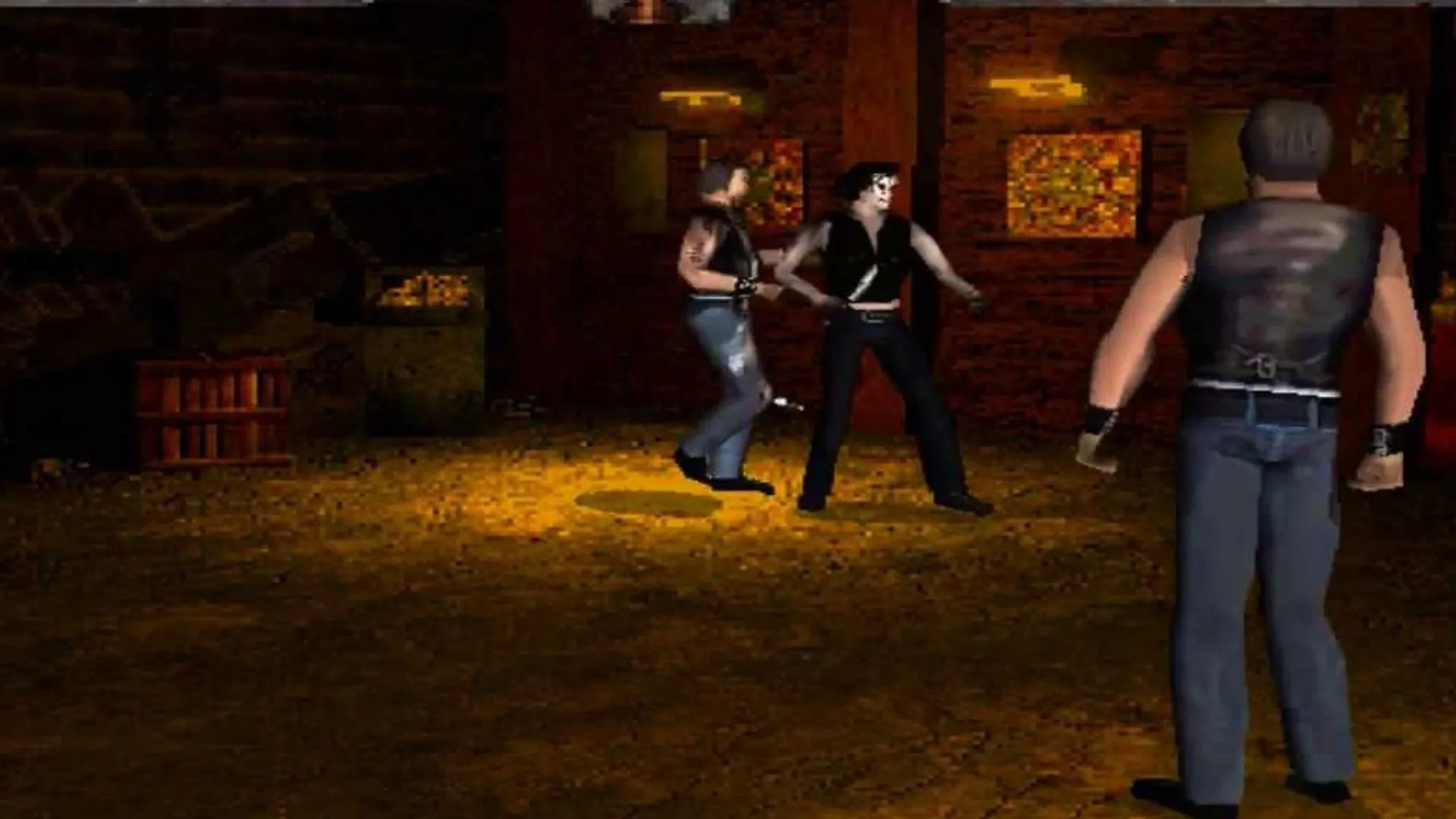 Ảnh The Crow: City of Angels với nhân vật trung tâm trong cảnh đêm với tông màu tối, minh họa tính u ám nhưng gameplay kém