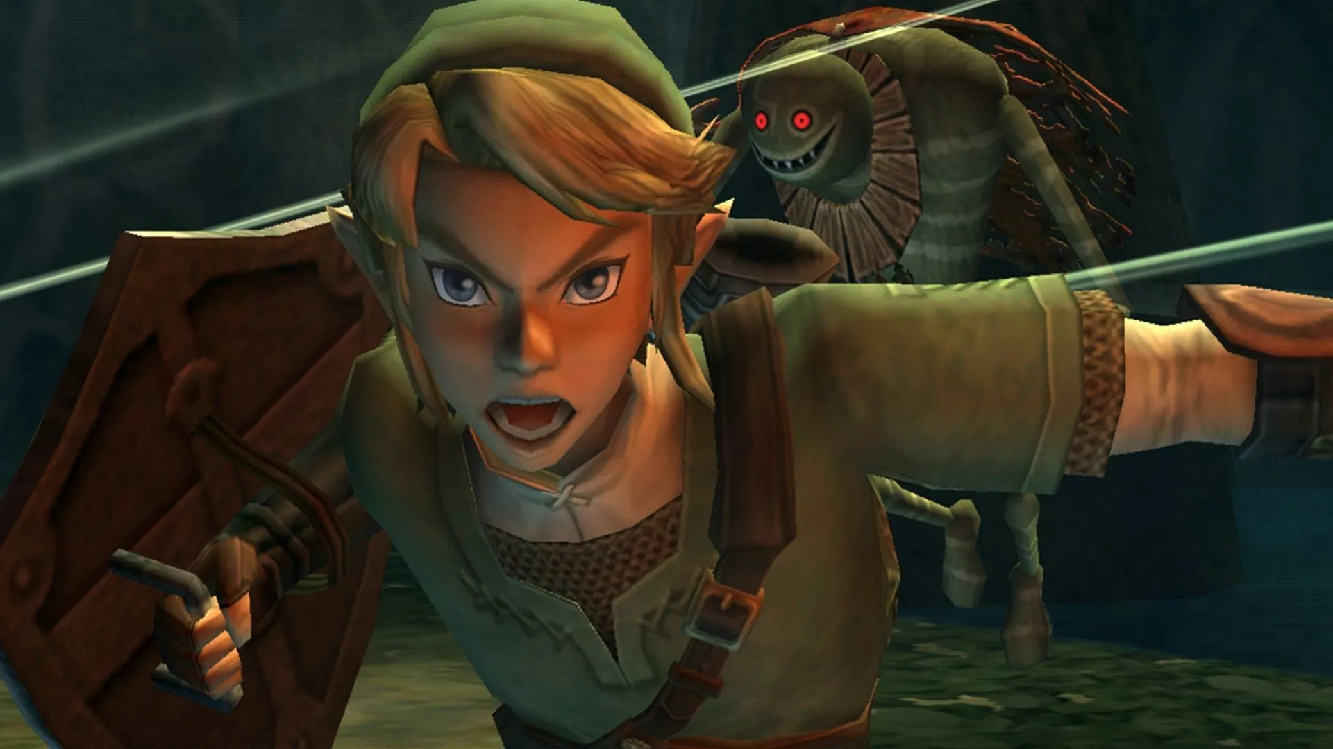 Artwork Twilight Princess phiên bản GameCube/Wii, ví dụ game cao cấp xuất hiện khi hệ chuyển giao