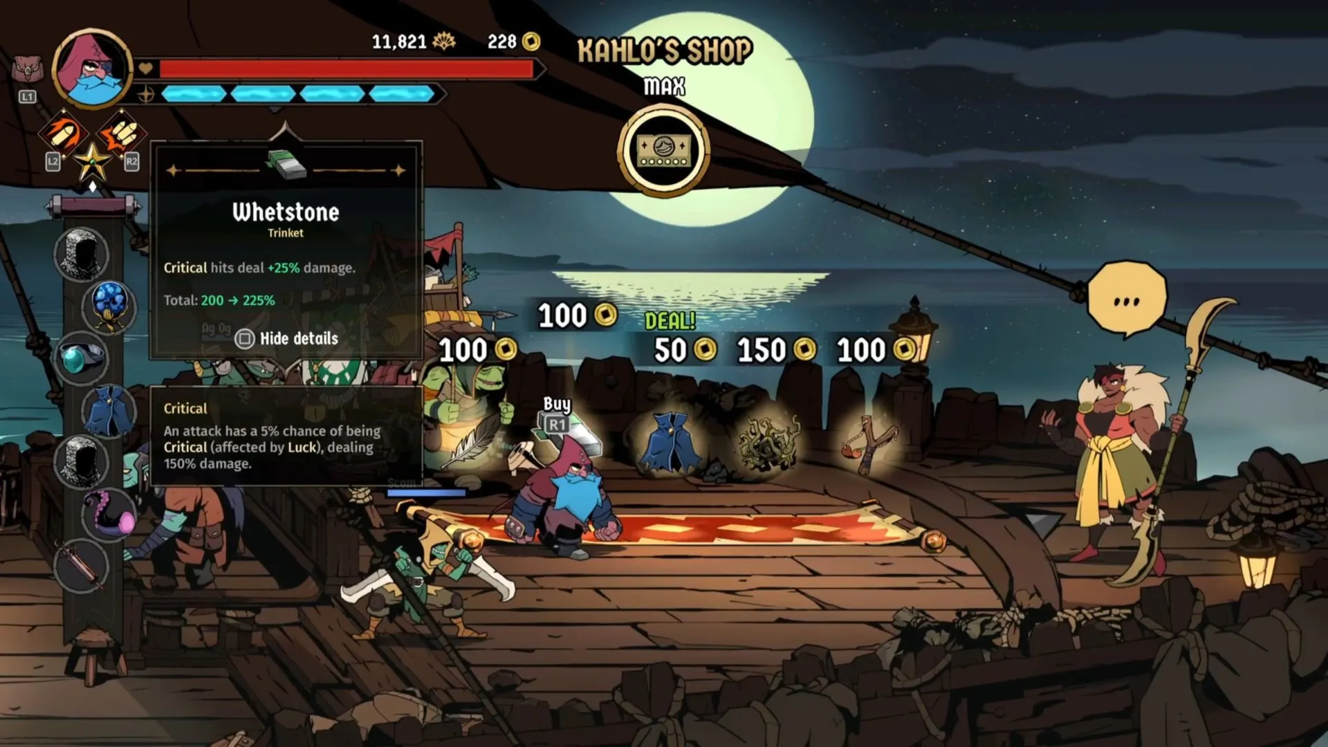 Bộ trinket phù hợp cho build Karl: tăng Critical và Punish, giảm sát thương nhận vào