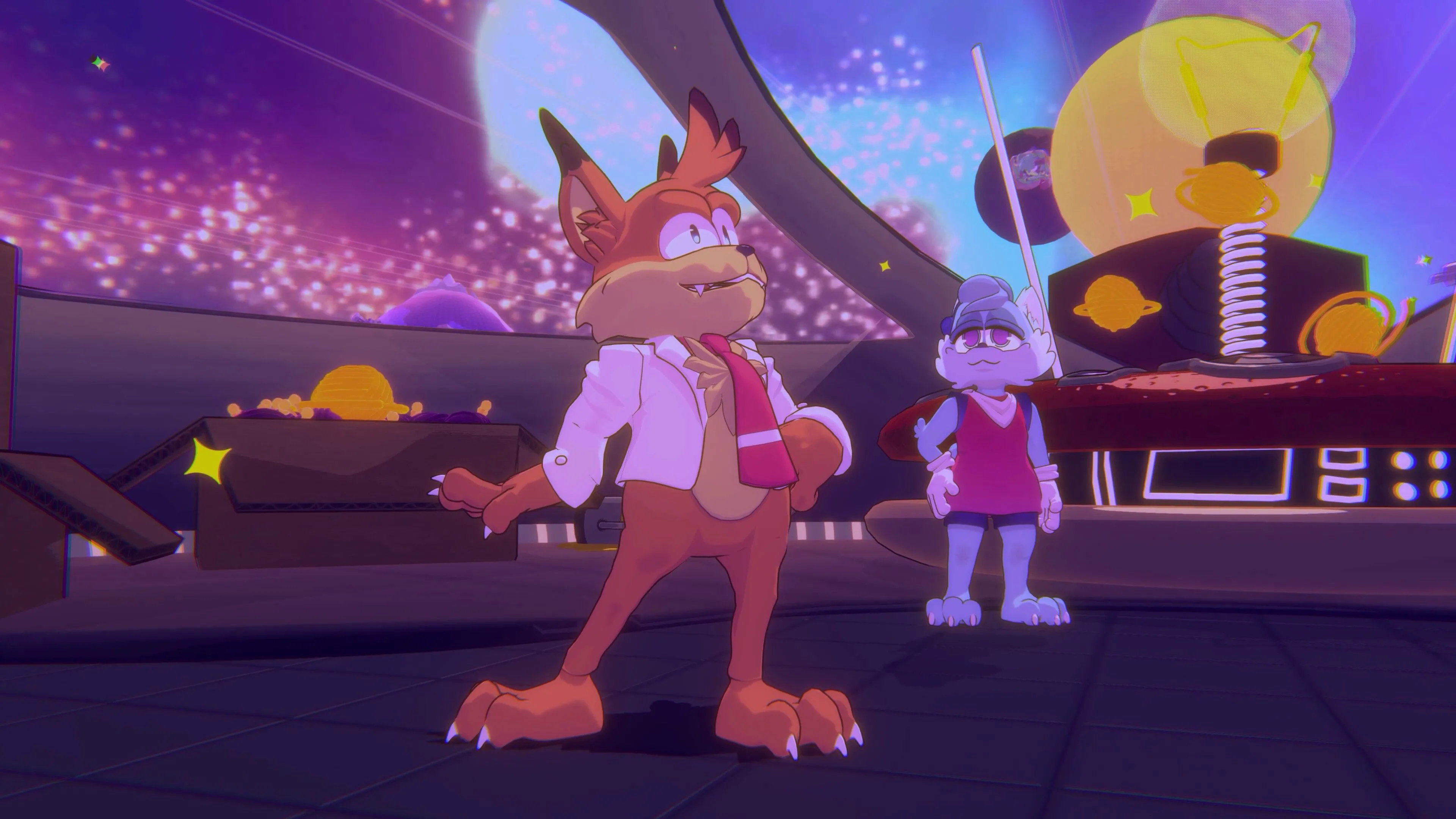 Bubsy 4D gameplay platformer cơ chế Furball lăn tốc độ cao cải thiện platforming 3D