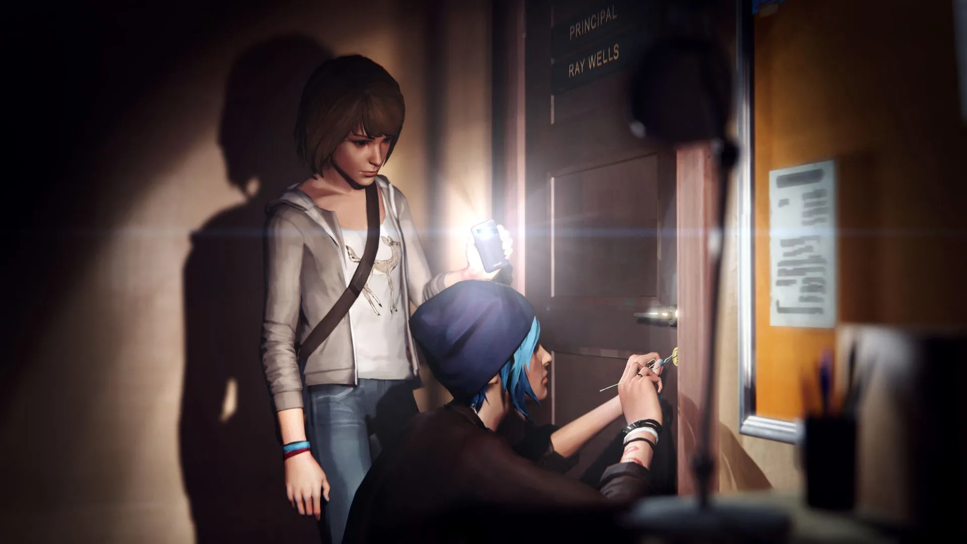 Cảnh tâm điểm Life Is Strange minh họa khoảnh khắc Max đưa ra lựa chọn cứu Chloe hay cứu Arcadia Bay