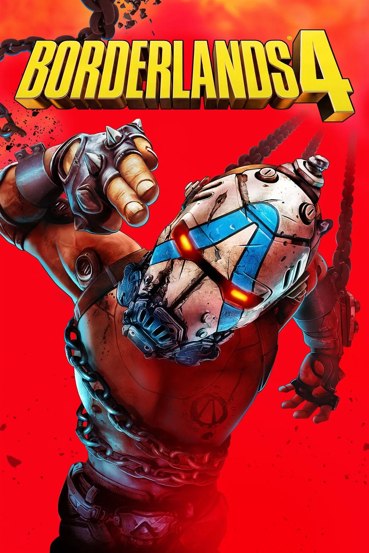 Cover art Borderlands 4 hiển thị nền tảng PS5, Xbox Series X|S và PC, hình ảnh thương hiệu và tag game