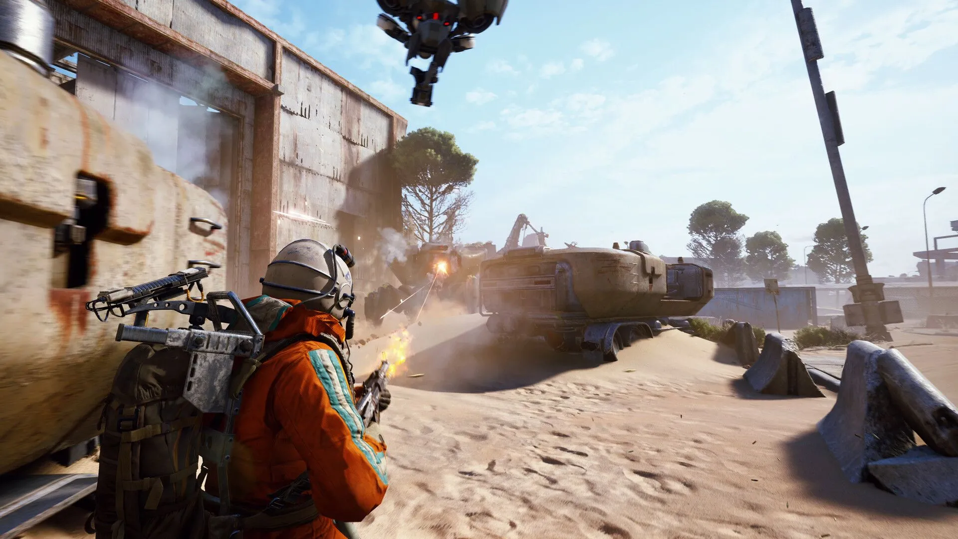 Giao diện gameplay ARC Raiders trên map Dam Battlegrounds trong Open Beta