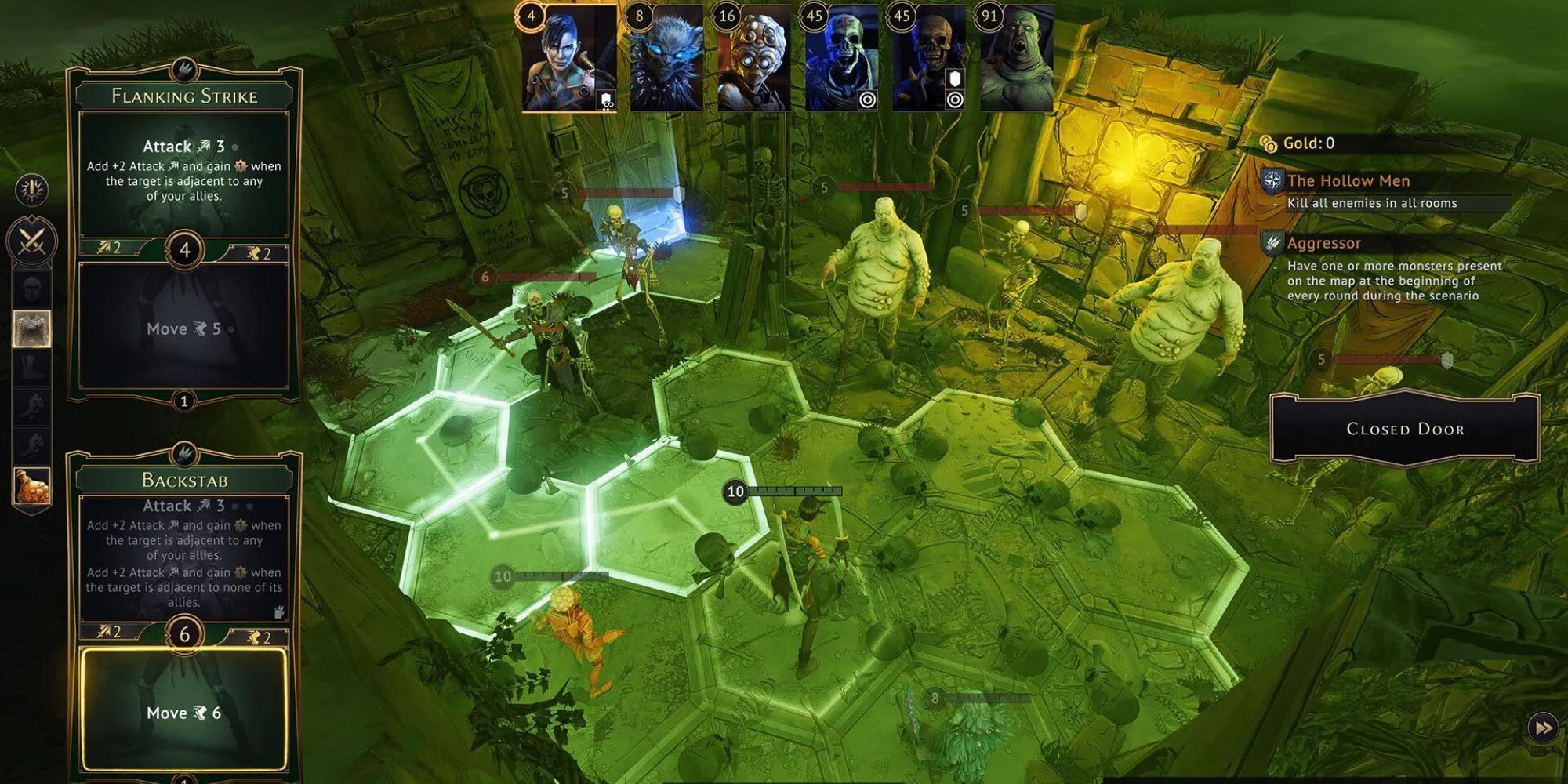 Gloomhaven game giao diện thẻ bài và bản đồ ngục tối, phù hợp cho người thích chiến thuật sâu