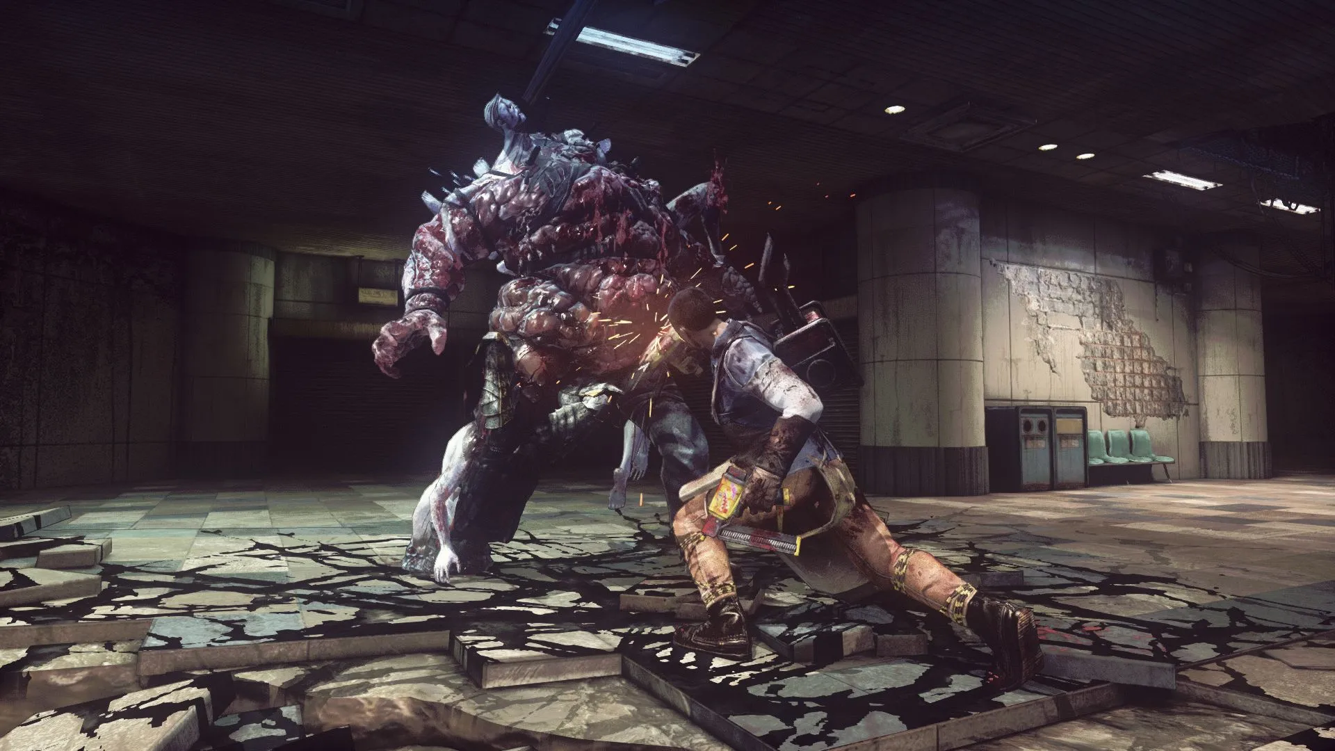 Hình ảnh Let It Die với tông nghệ thuật đổ nát và mutant dùng vũ khí thô sơ
