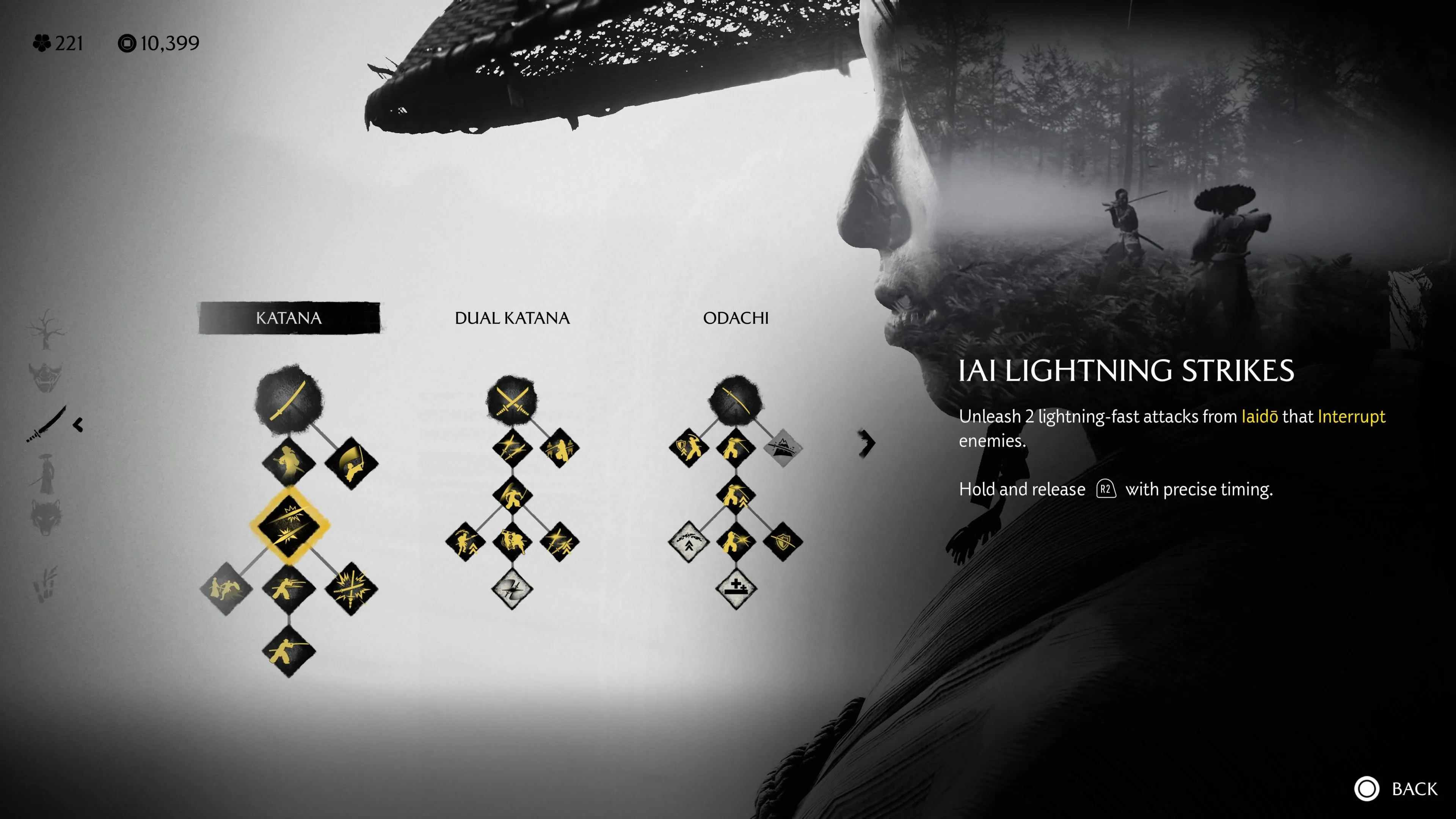 Kỹ thuật Iai Lightning Strikes yêu cầu timing chính xác trong Ghost of Yotei