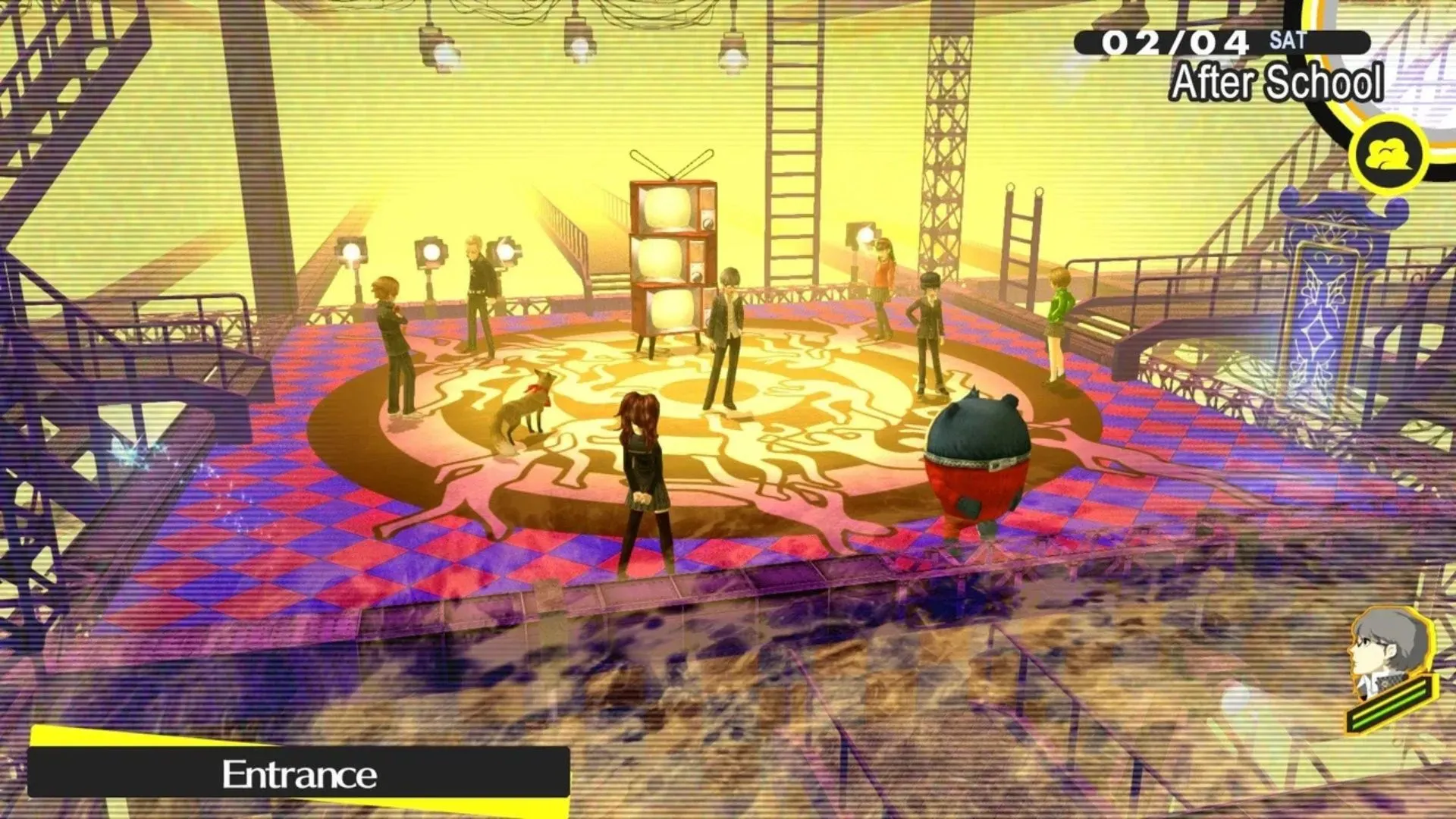 Nhóm nhân vật và thế giới TV của Persona 4 Golden