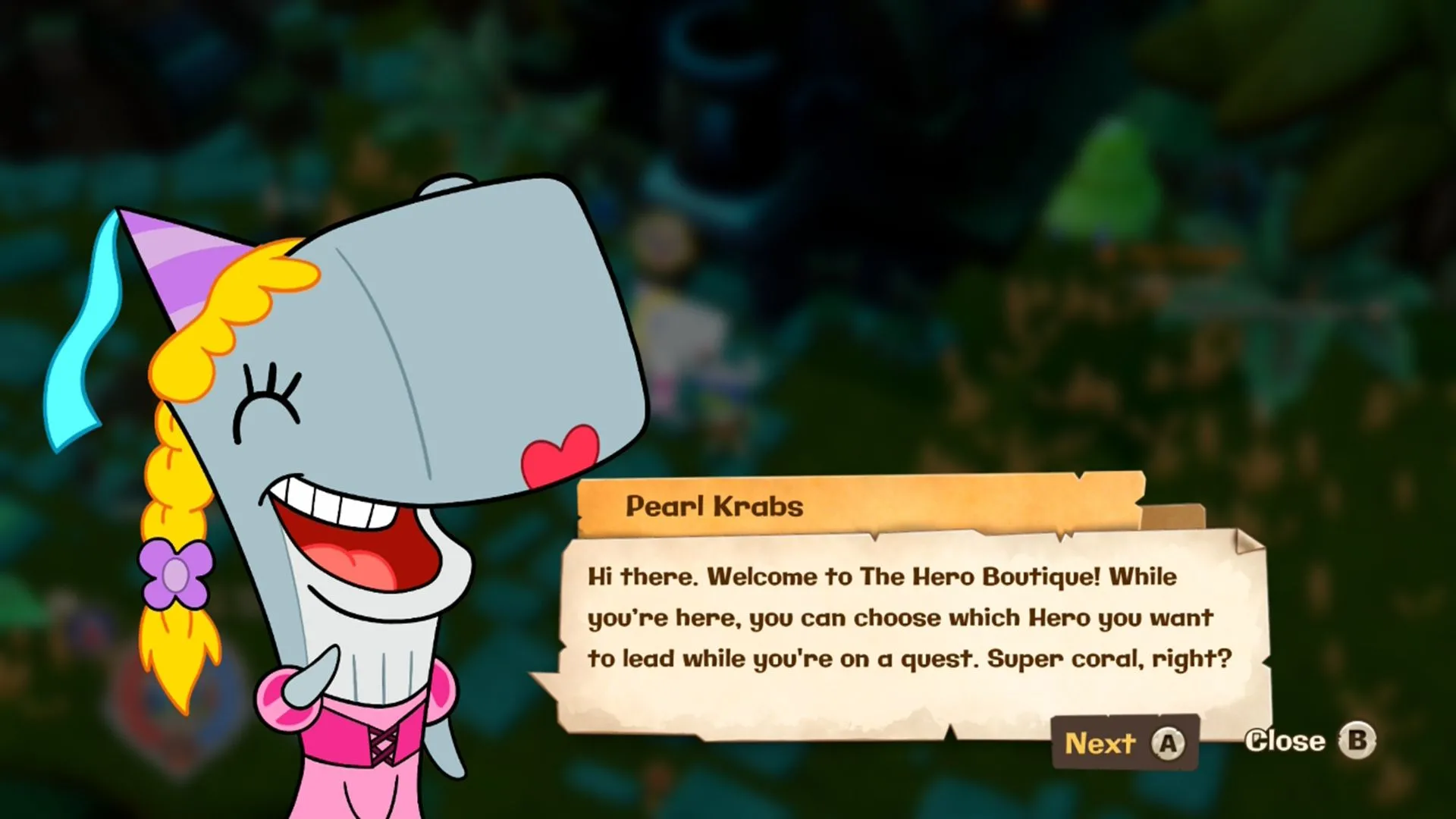 Pearl xuất hiện trong Tangle, NPC tương tác mở quest