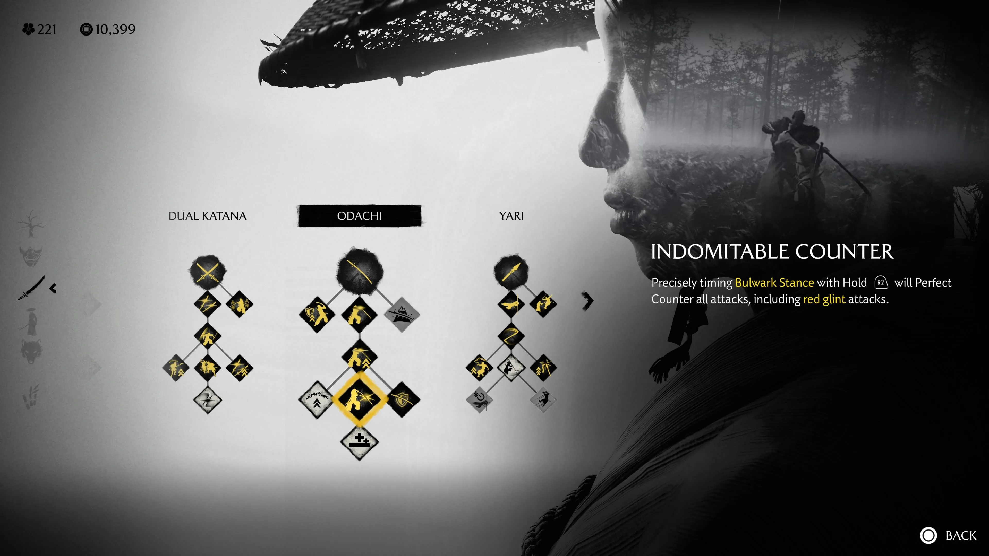 Phản đòn Odachi với Indomitable Counter trong Ghost of Yotei