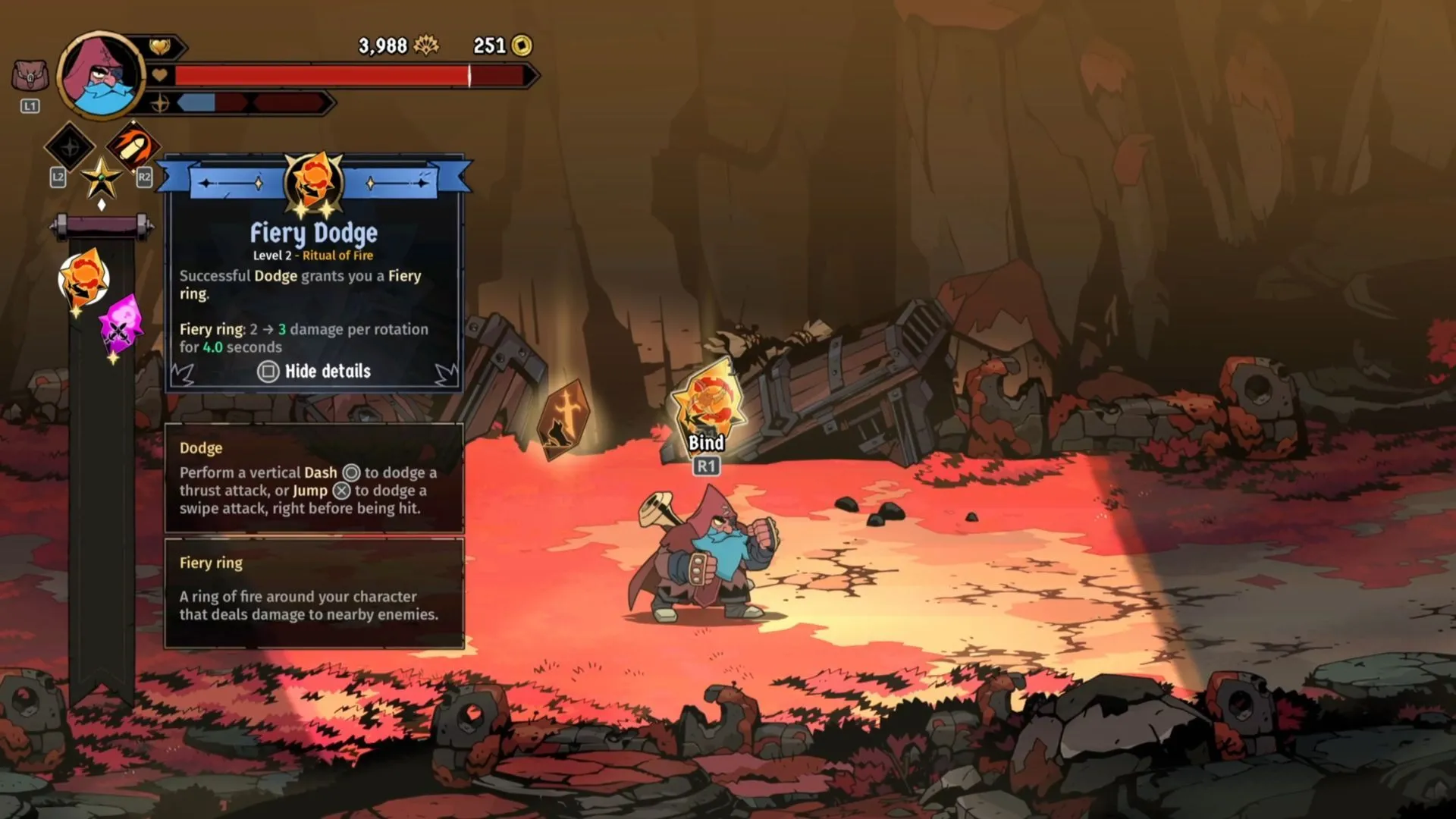 Rituals tăng sát thương thụ động cho Karl: Burning Strike, Blazing Dash, Burning Deflect, Thorn Finisher