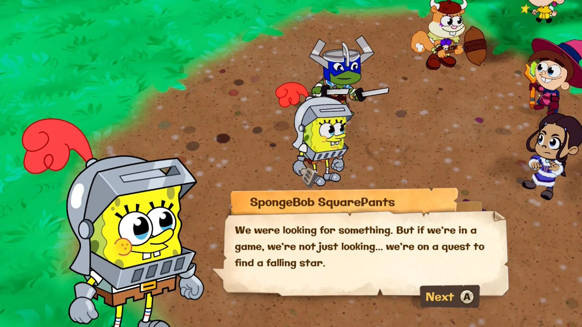 SpongeBob cùng party trong Tangle
