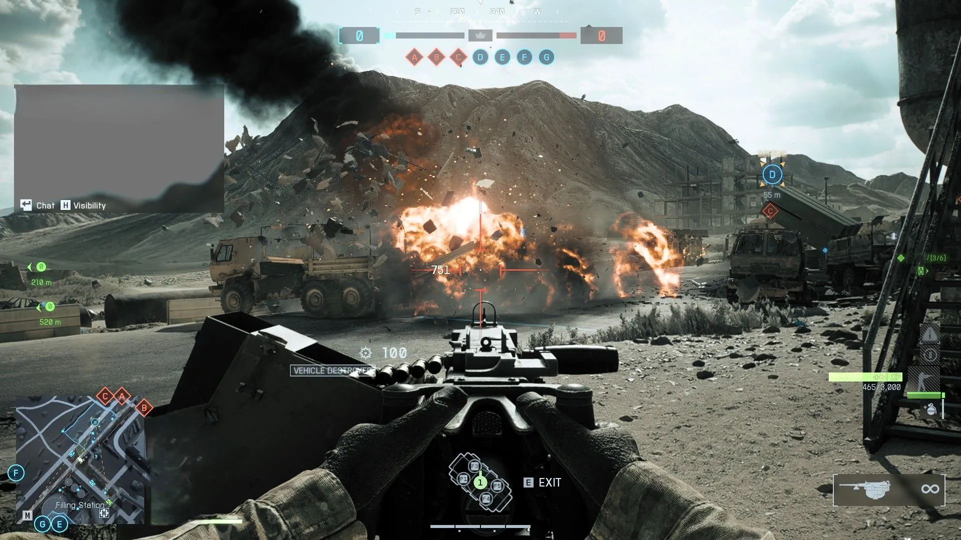 Xe 4x4 với súng .50 cal Battlefield 6 spam để farm XP