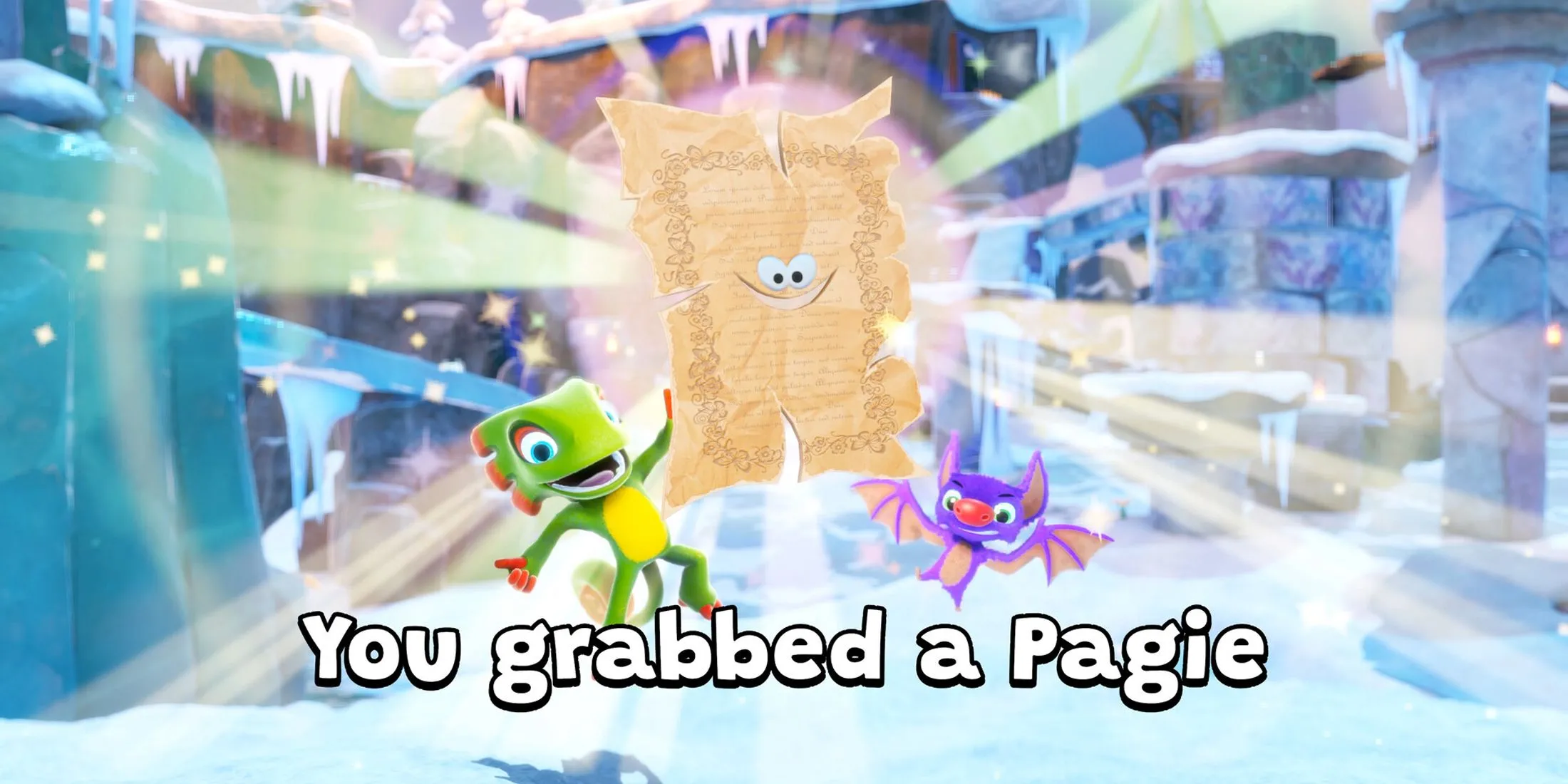 Yooka-Replaylee - minh họa Pagie và bộ sưu tập collectibles trong game